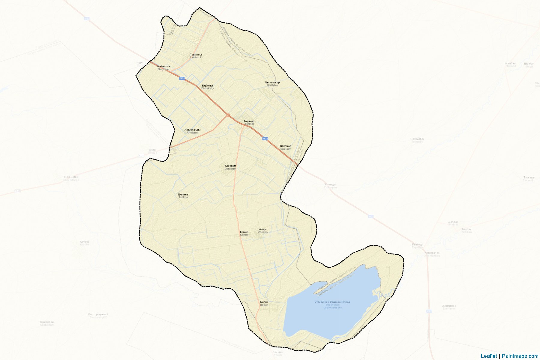 Muestras de recorte de mapas Ordabasynskiy (South Kazakhstan)-2