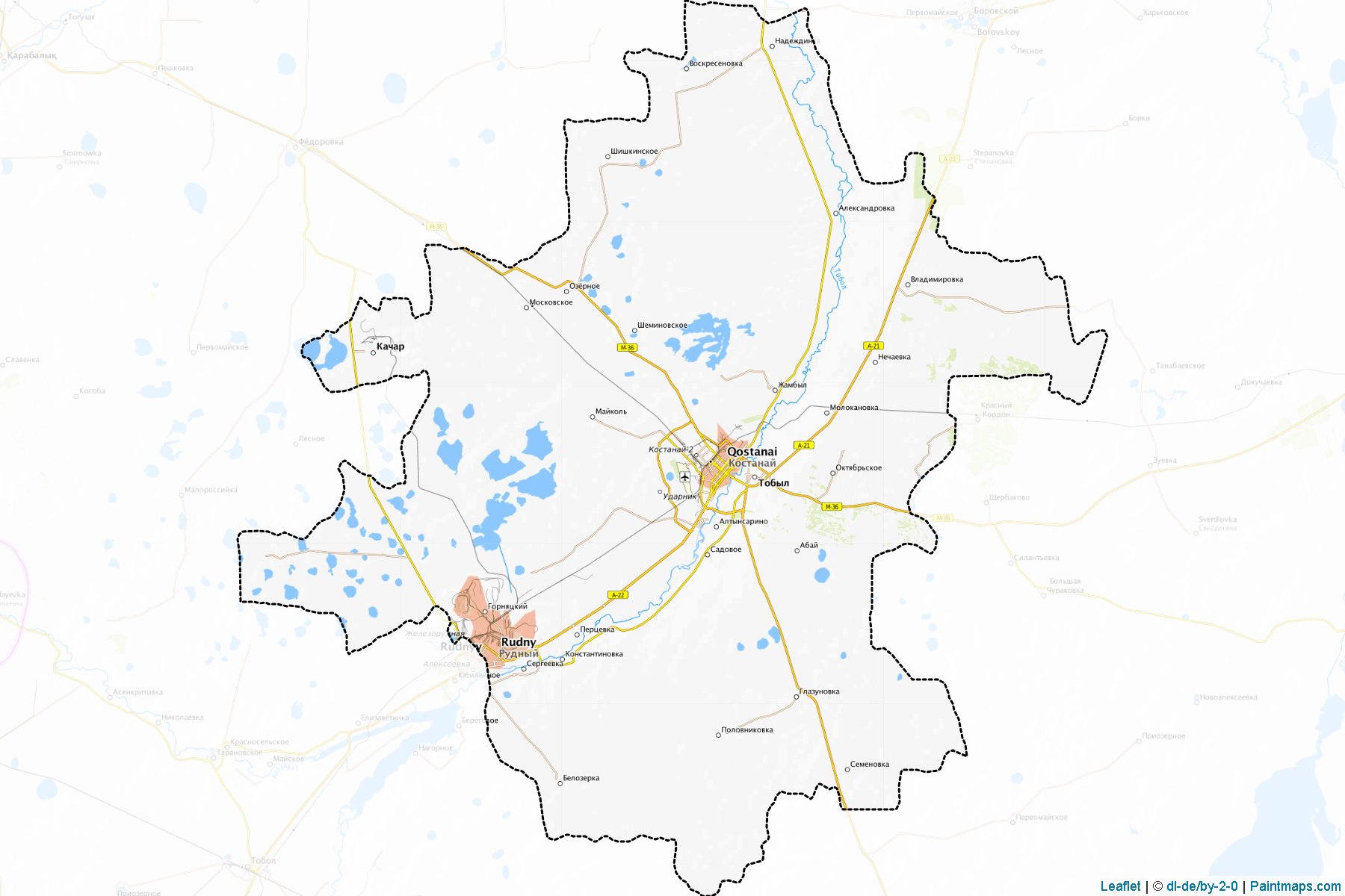 Qostanay (Qostanay) Map Cropping Samples-1