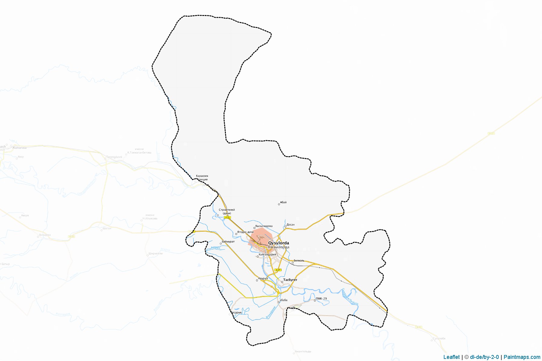 Qyzylorda (Qyzylorda) Map Cropping Samples-1