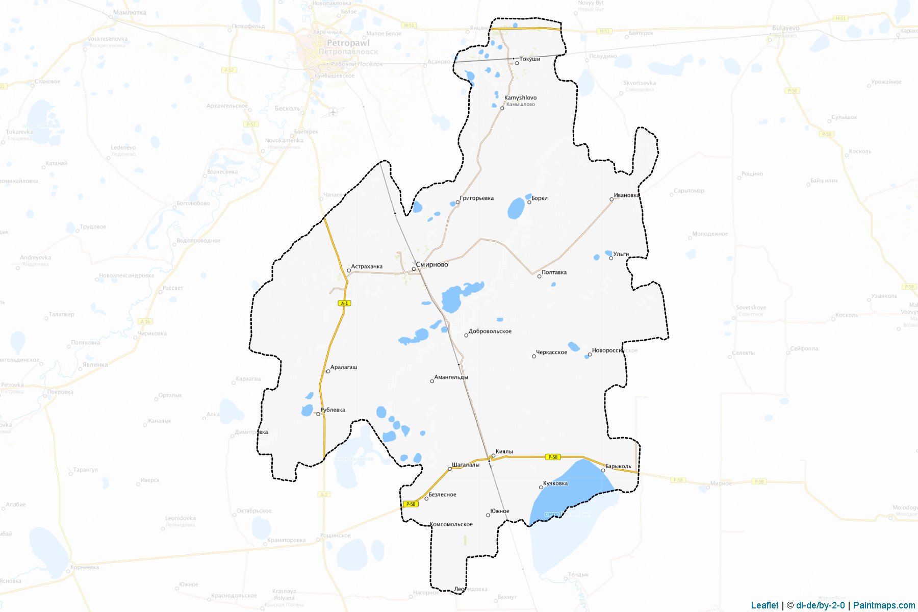 Muestras de recorte de mapas Akkayin (North Kazakhstan)-1