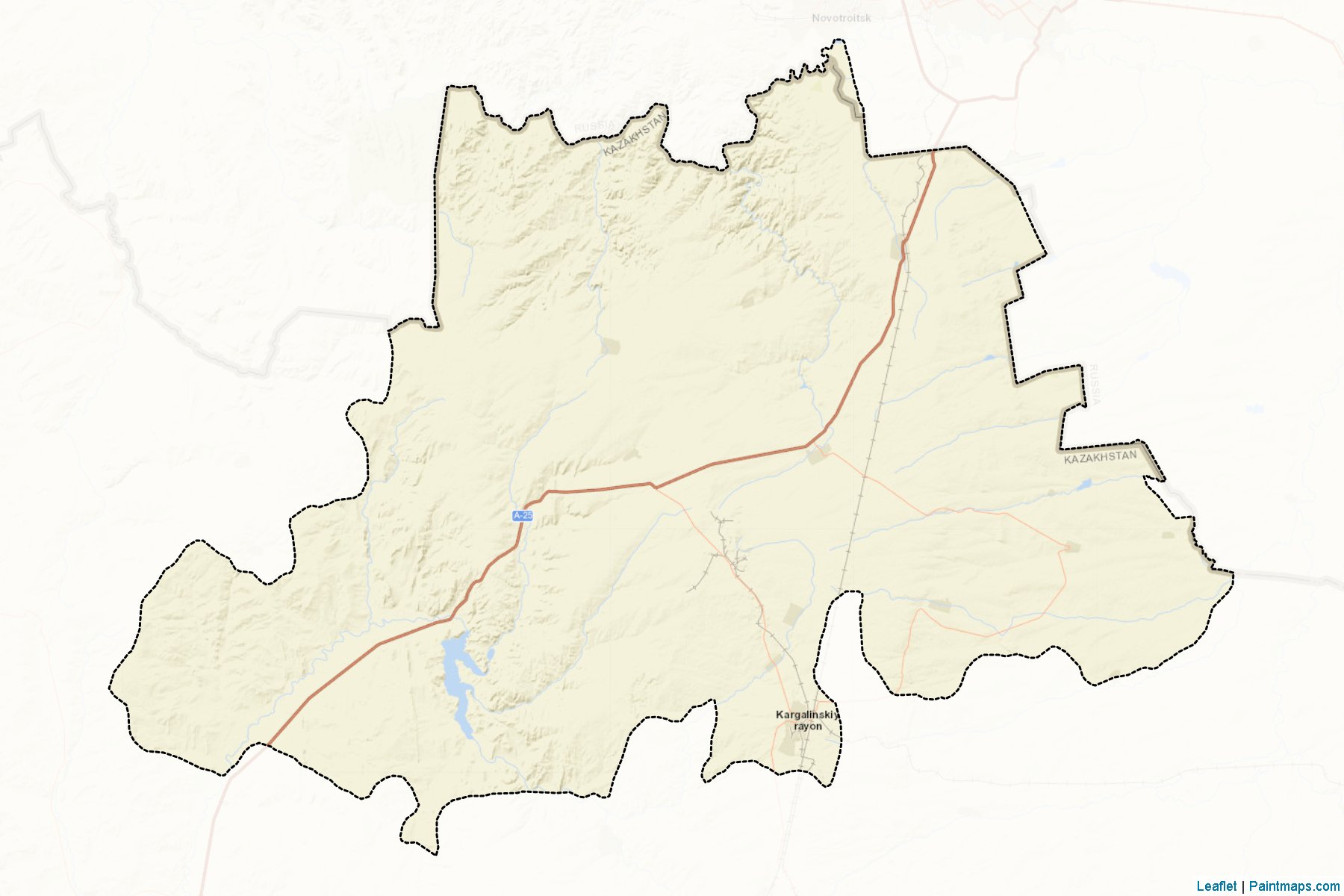 Muestras de recorte de mapas Kargalinskiy (Aqtöbe)-2