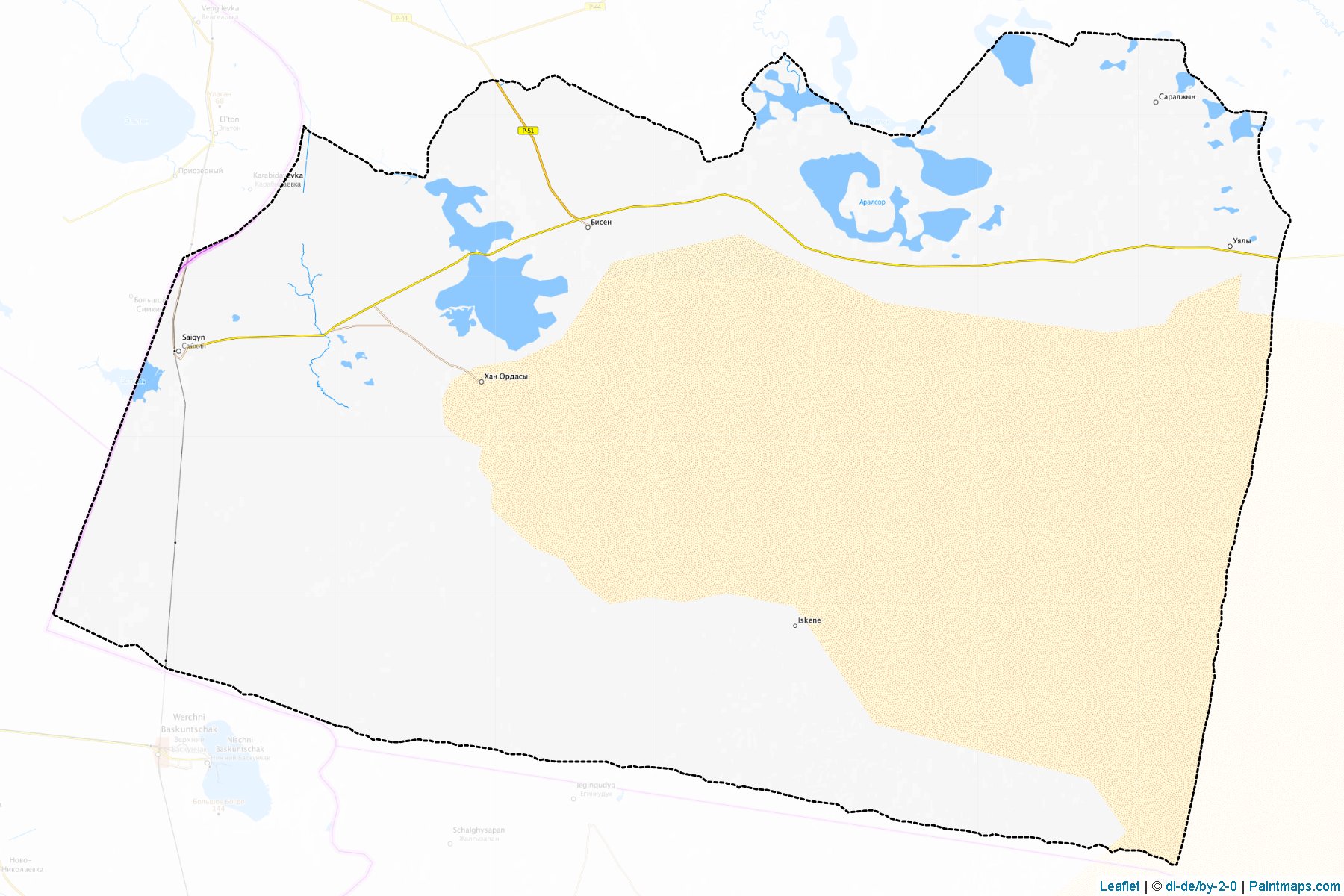 Muestras de recorte de mapas Urdinskiy (West Kazakhstan)-1