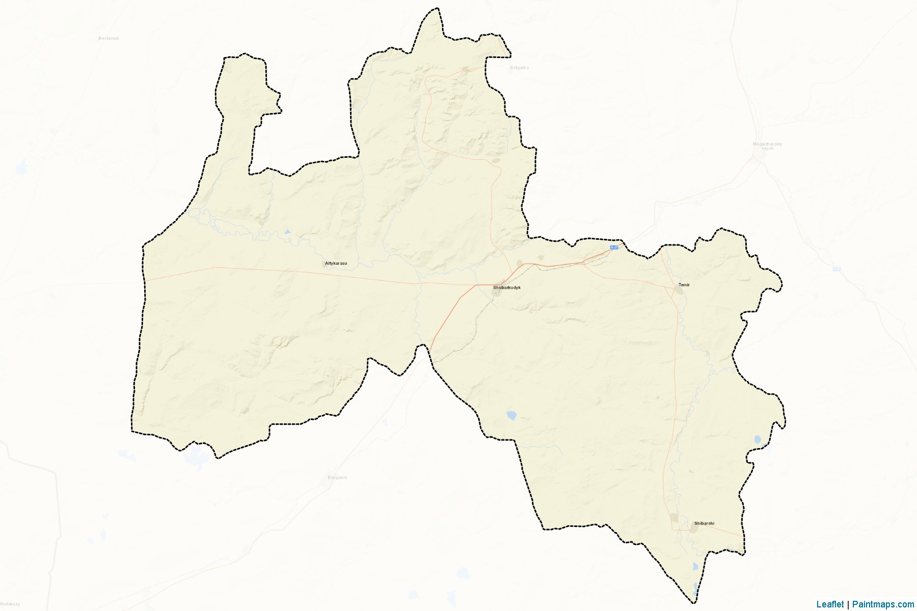 Muestras de recorte de mapas Temirskiy (Aqtöbe)-2