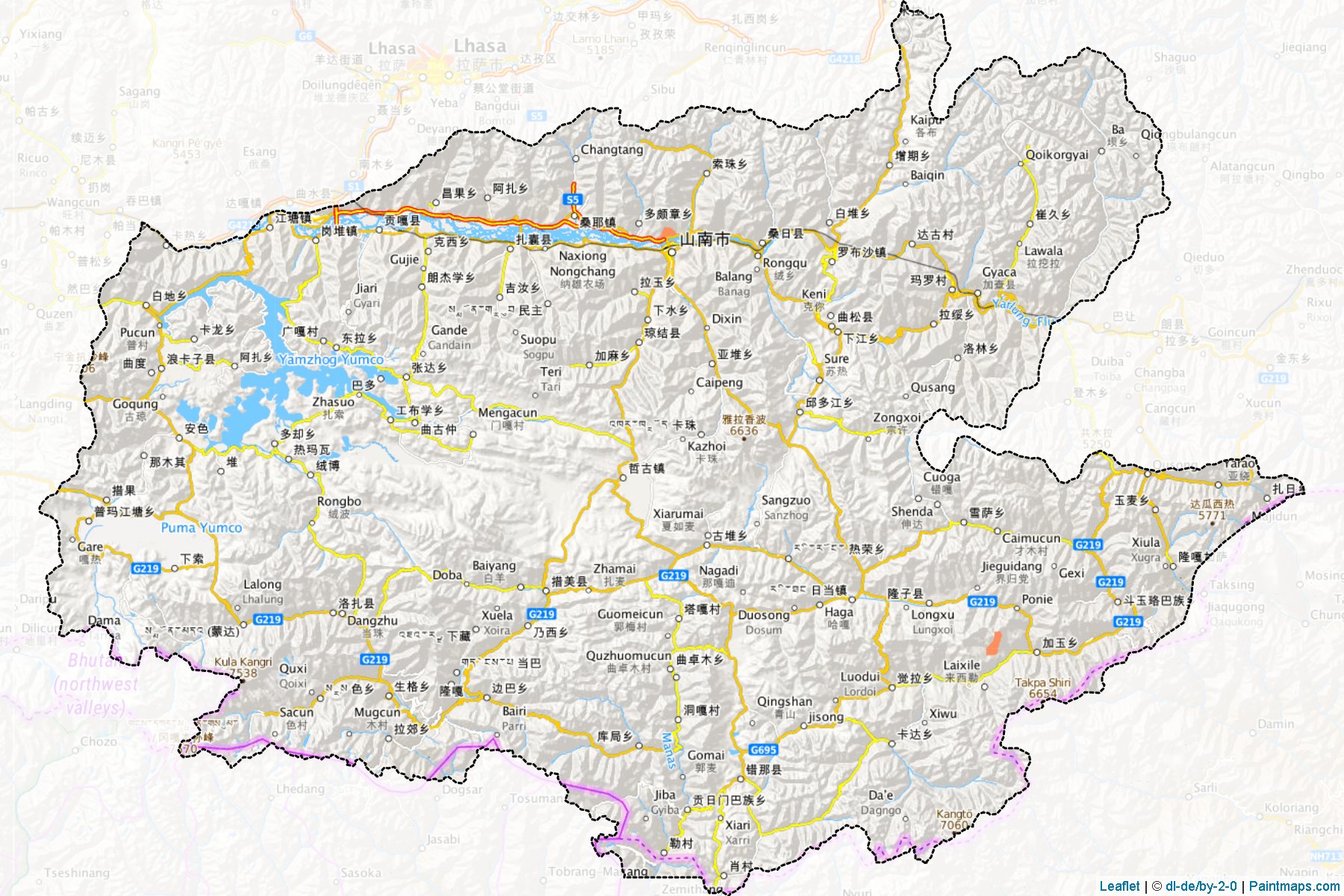 Shannan (Tibet) Map Cropping Samples-1