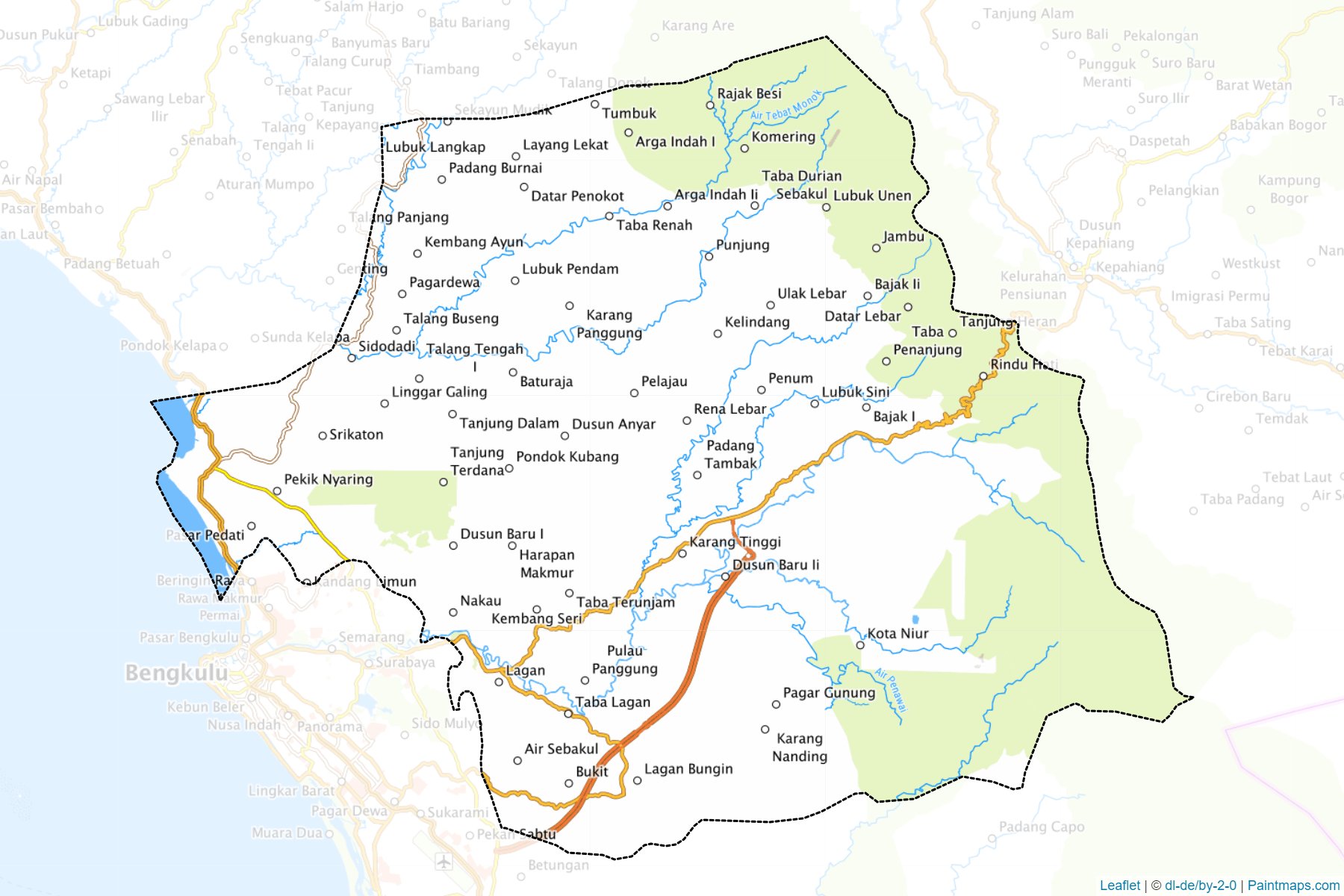 Bengkulu Tengah (Bengkulu) Map Cropping Samples-1