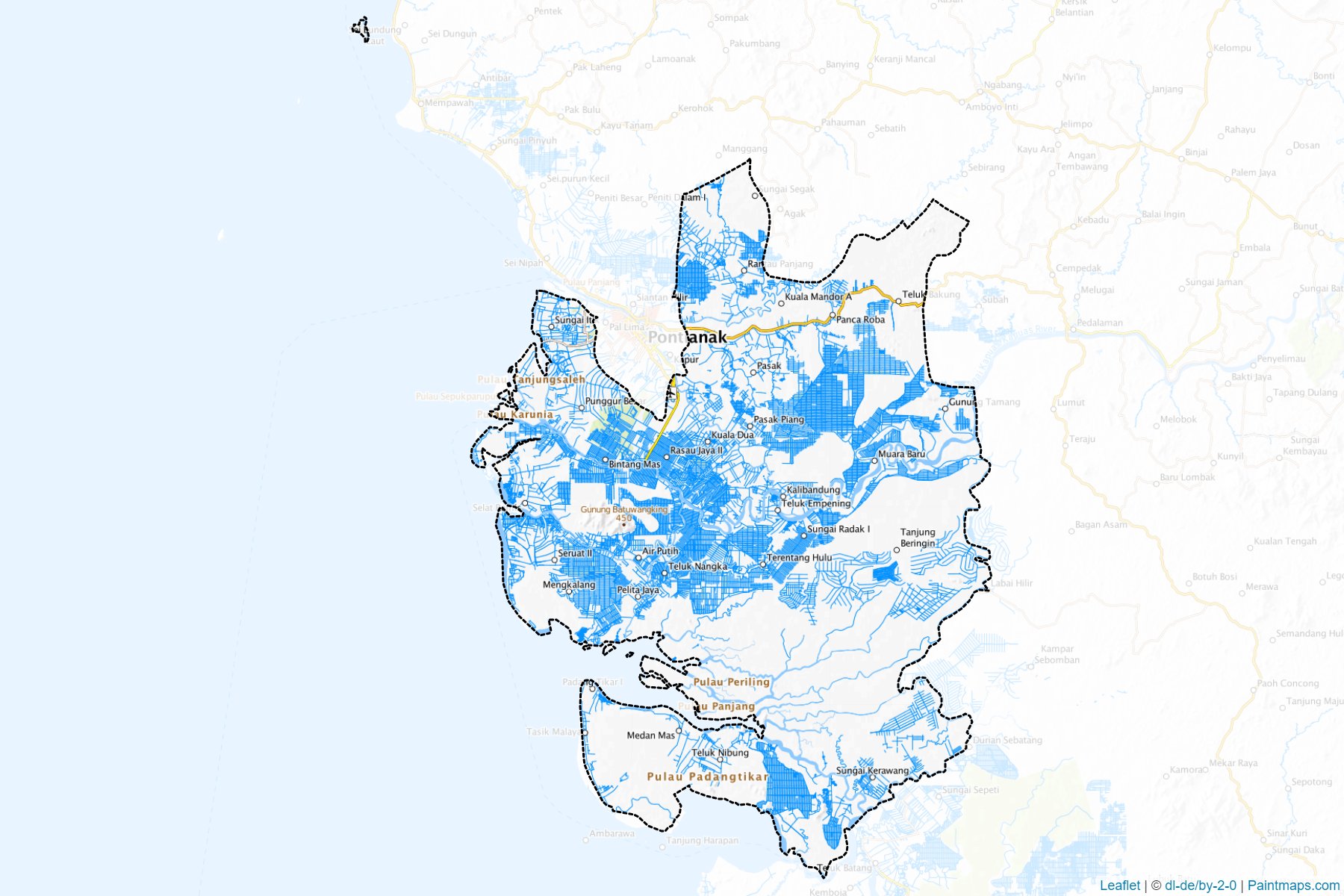 Kubu Raya (West Kalimantan) Map Cropping Samples-1