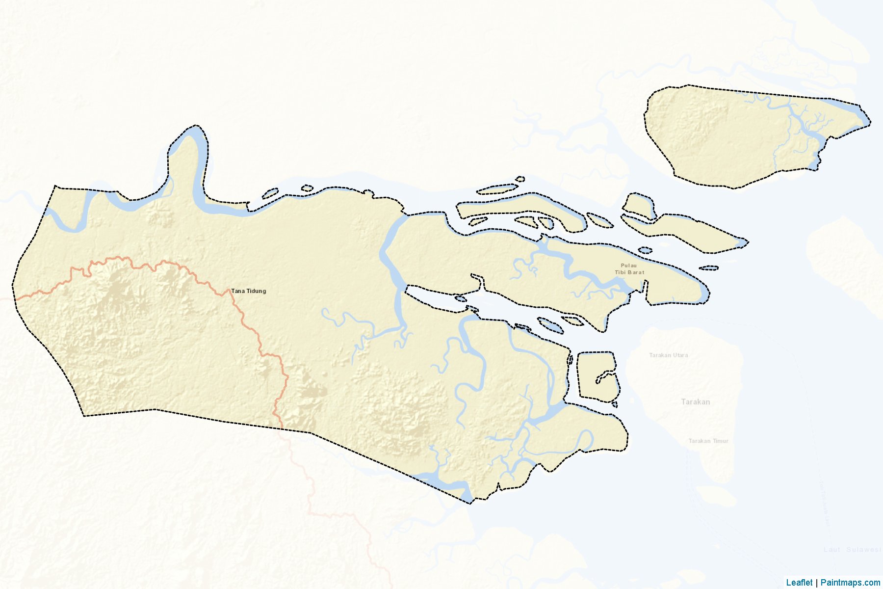 Muestras de recorte de mapas Tana Tidung (Kalimantan Utara)-2