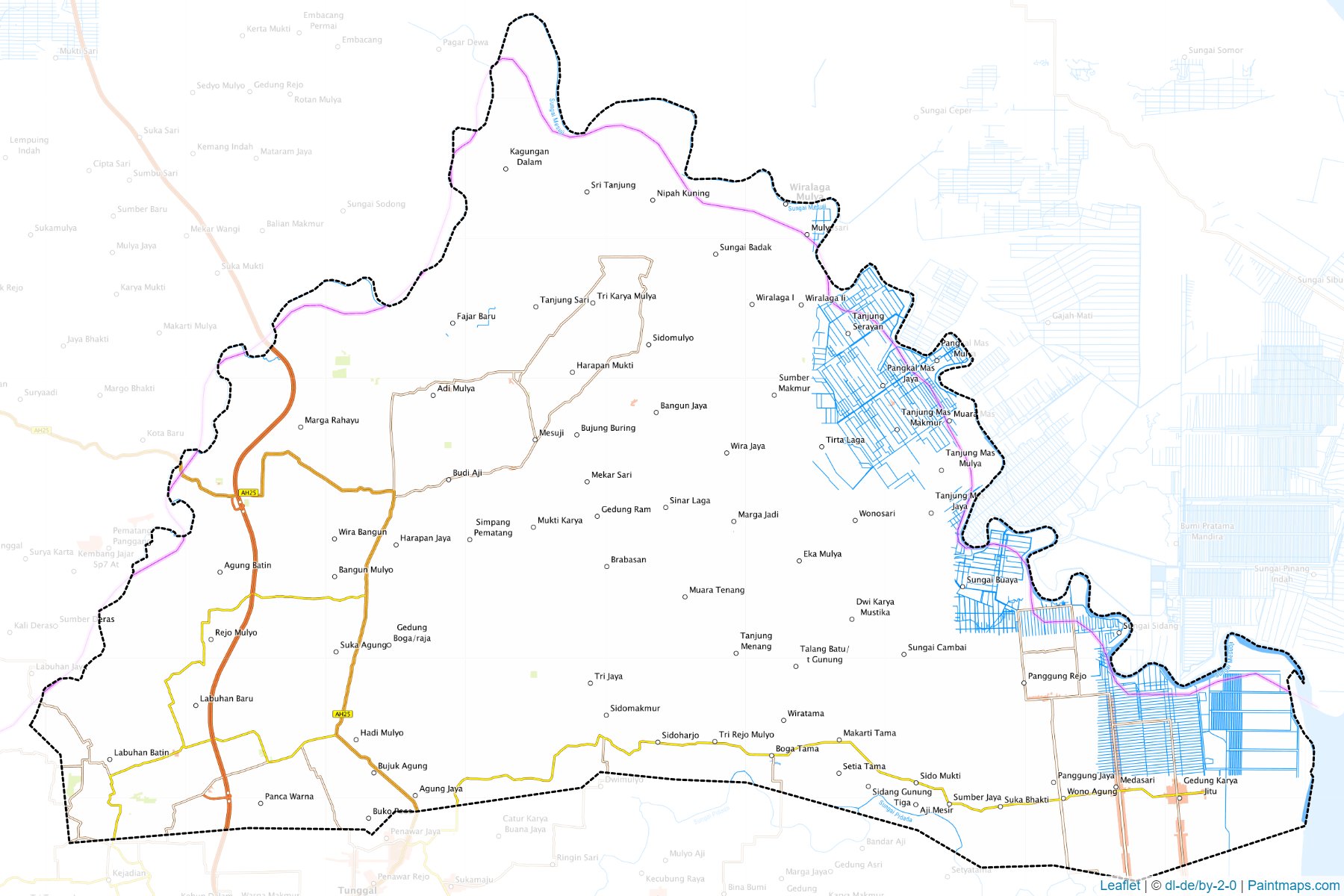 Muestras de recorte de mapas Mesuji (Lampung)-1