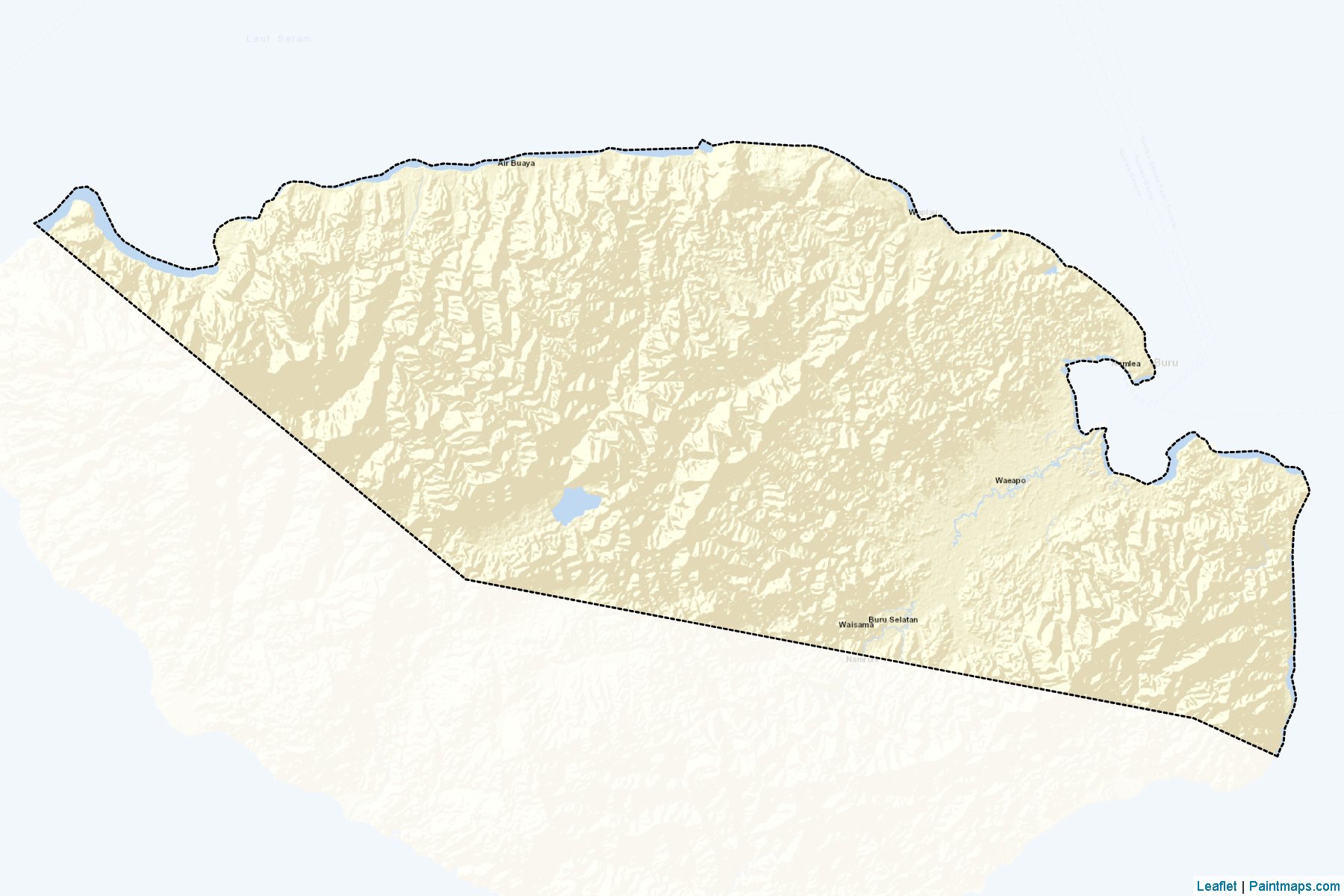 Muestras de recorte de mapas Buru (Maluku Utara)-2