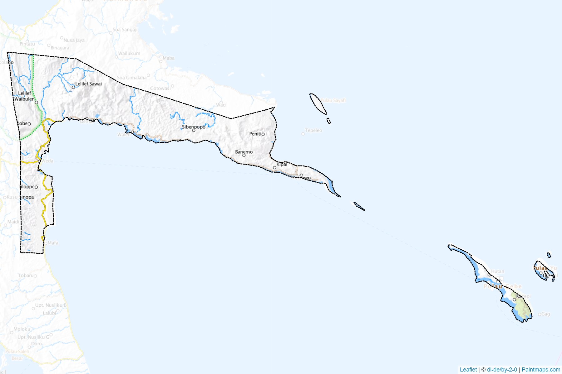 Halmahera Tengah (North Maluku) Map Cropping Samples-1