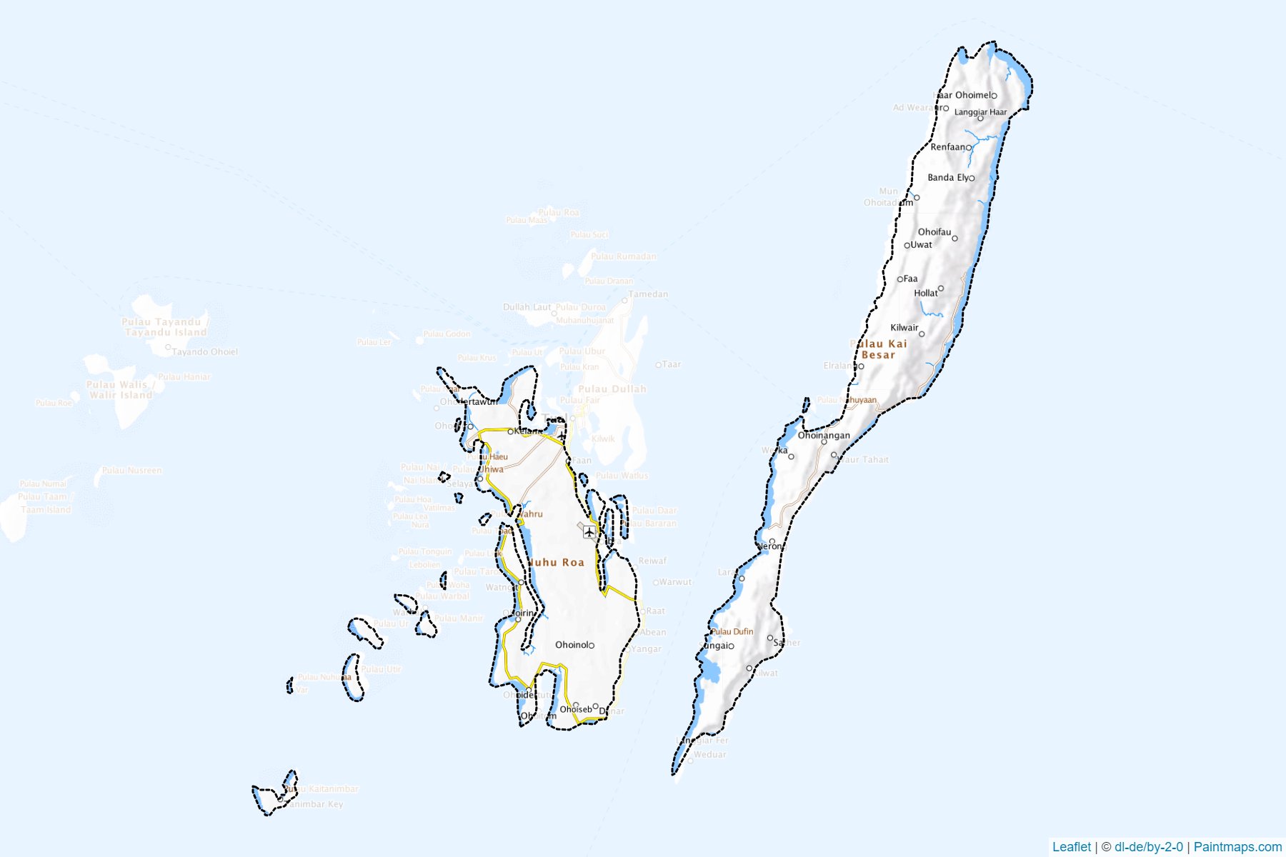 Maluku Tenggara (Maluku) Haritası Örnekleri-1