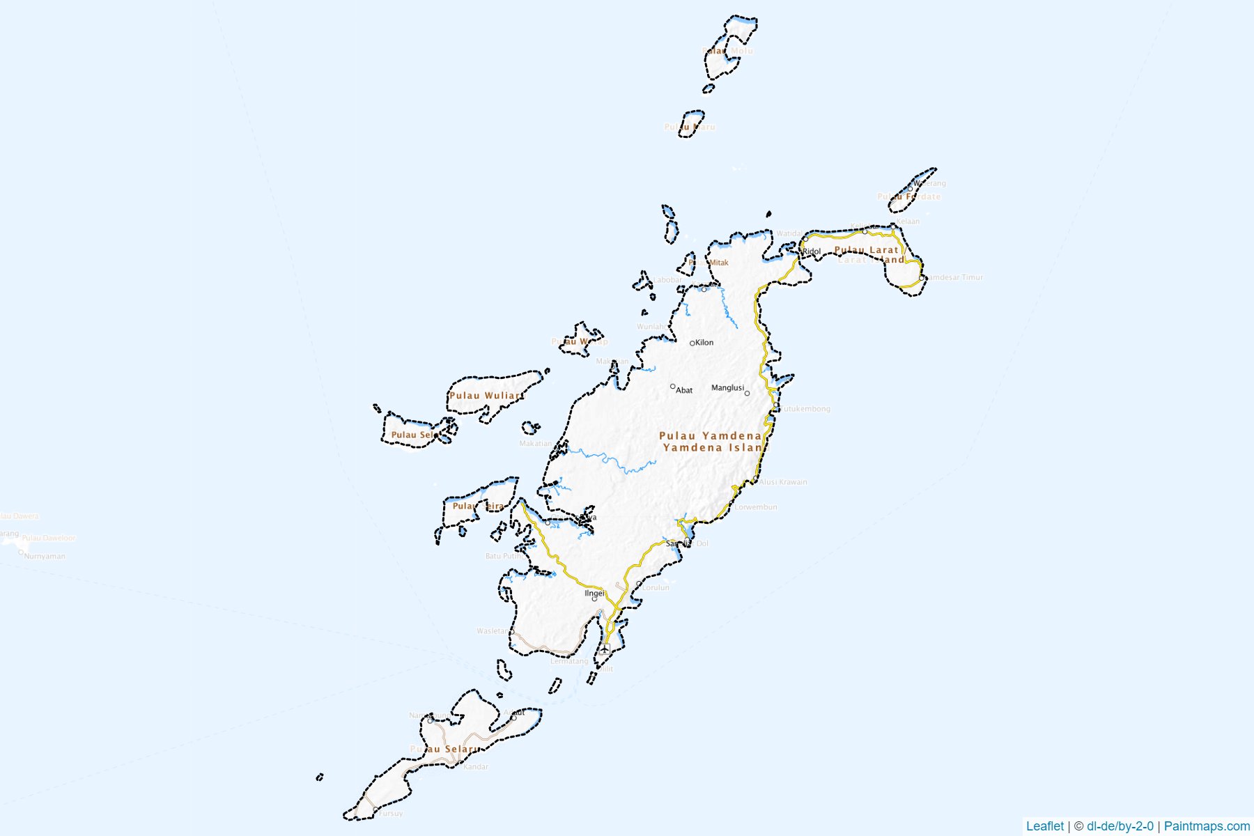 Maluku Tenggara Barat (Maluku) Map Cropping Samples-1