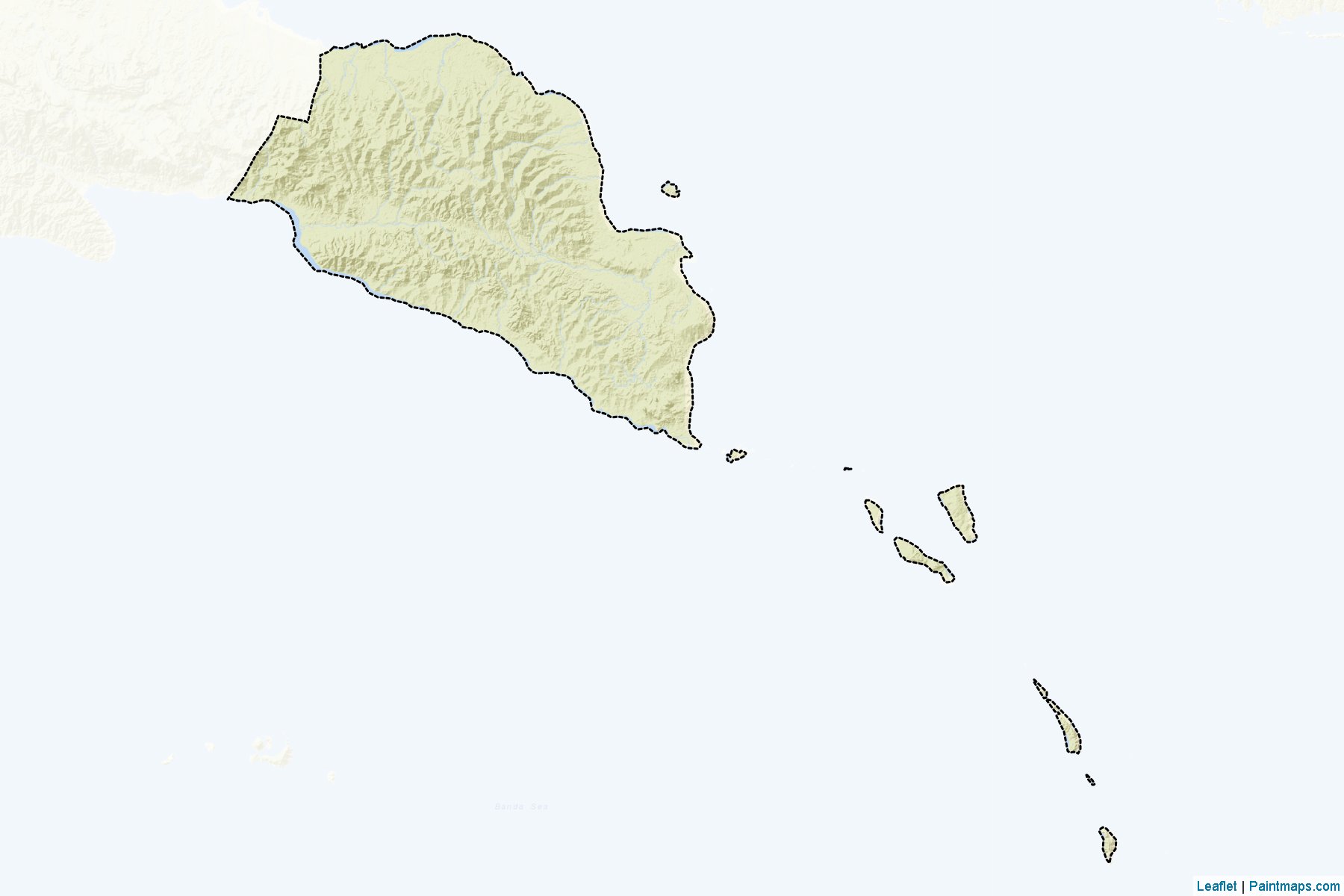 Muestras de recorte de mapas Seram Bagian Timur (Maluku)-2