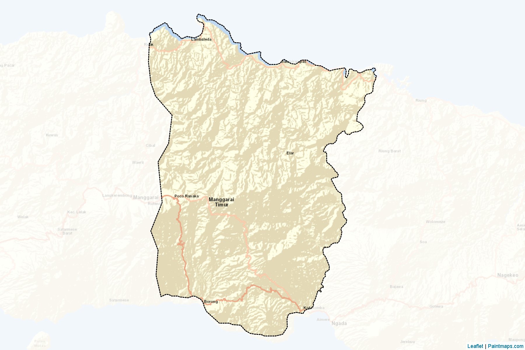 Manggarai Timur (Doğu Nusa Tenggara) Haritası Örnekleri-2