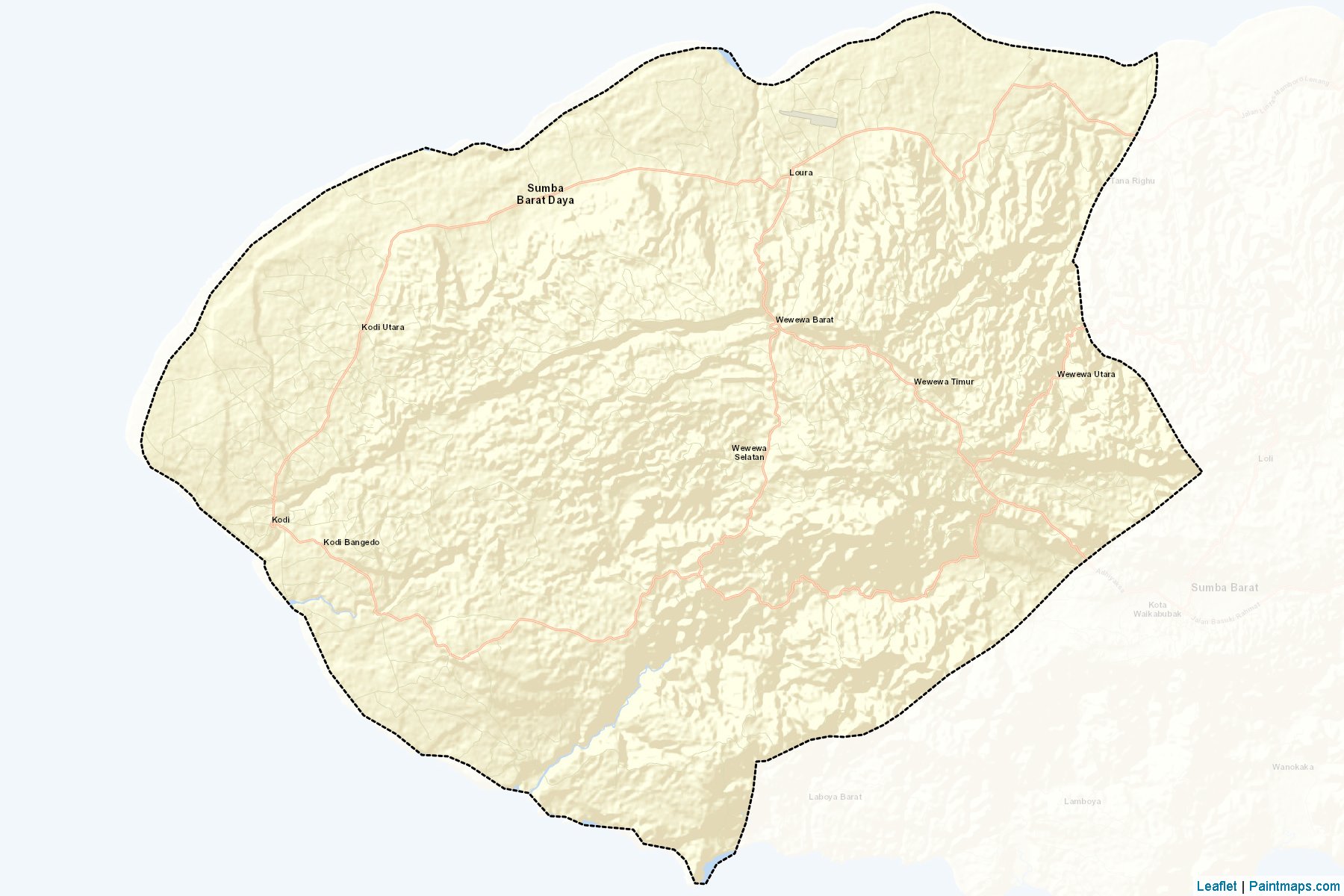 Sumba Barat Daya (East Nusa Tenggara) Map Cropping Samples-2