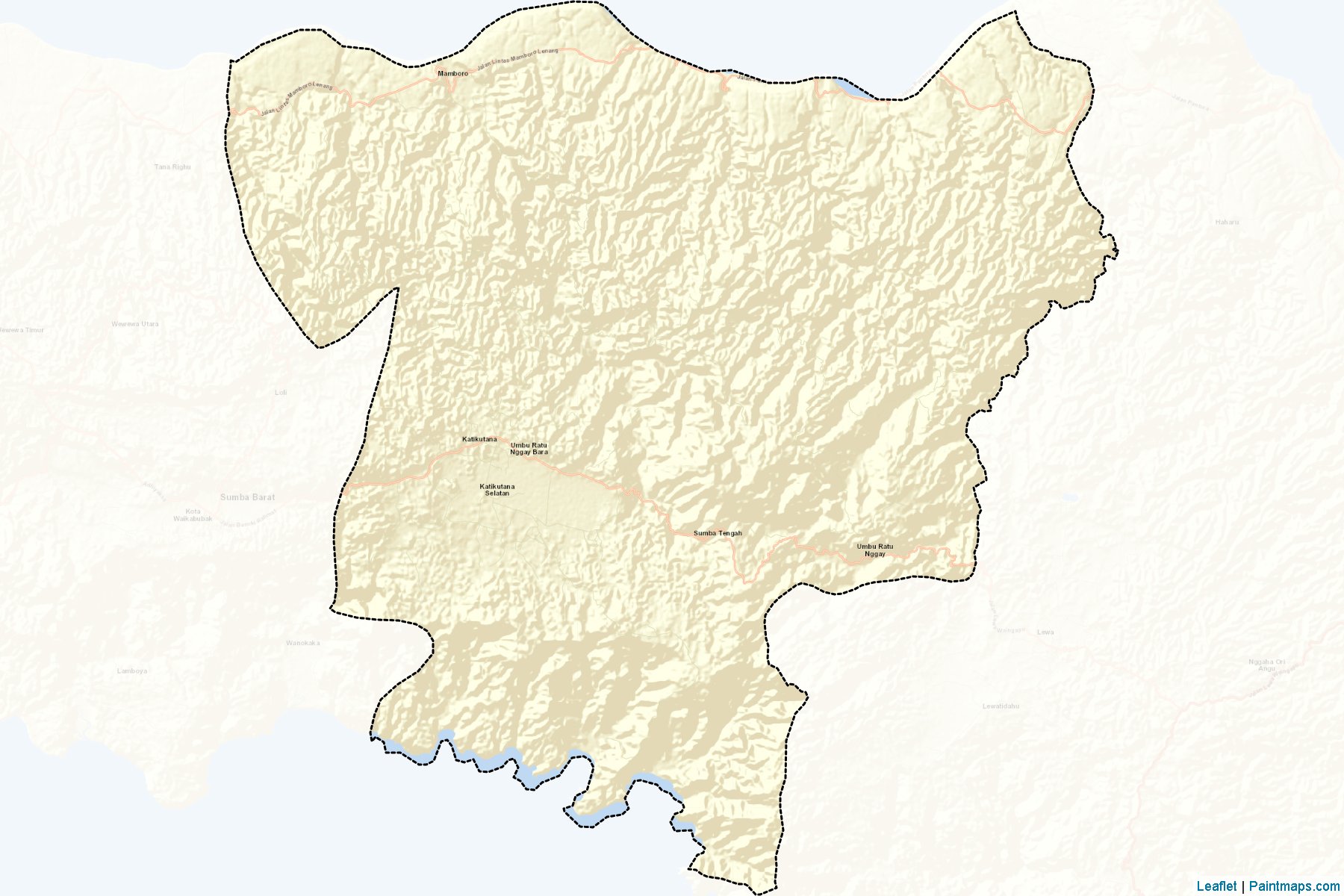 Muestras de recorte de mapas Sumba Tengah (Nusa Tenggara Timur)-2