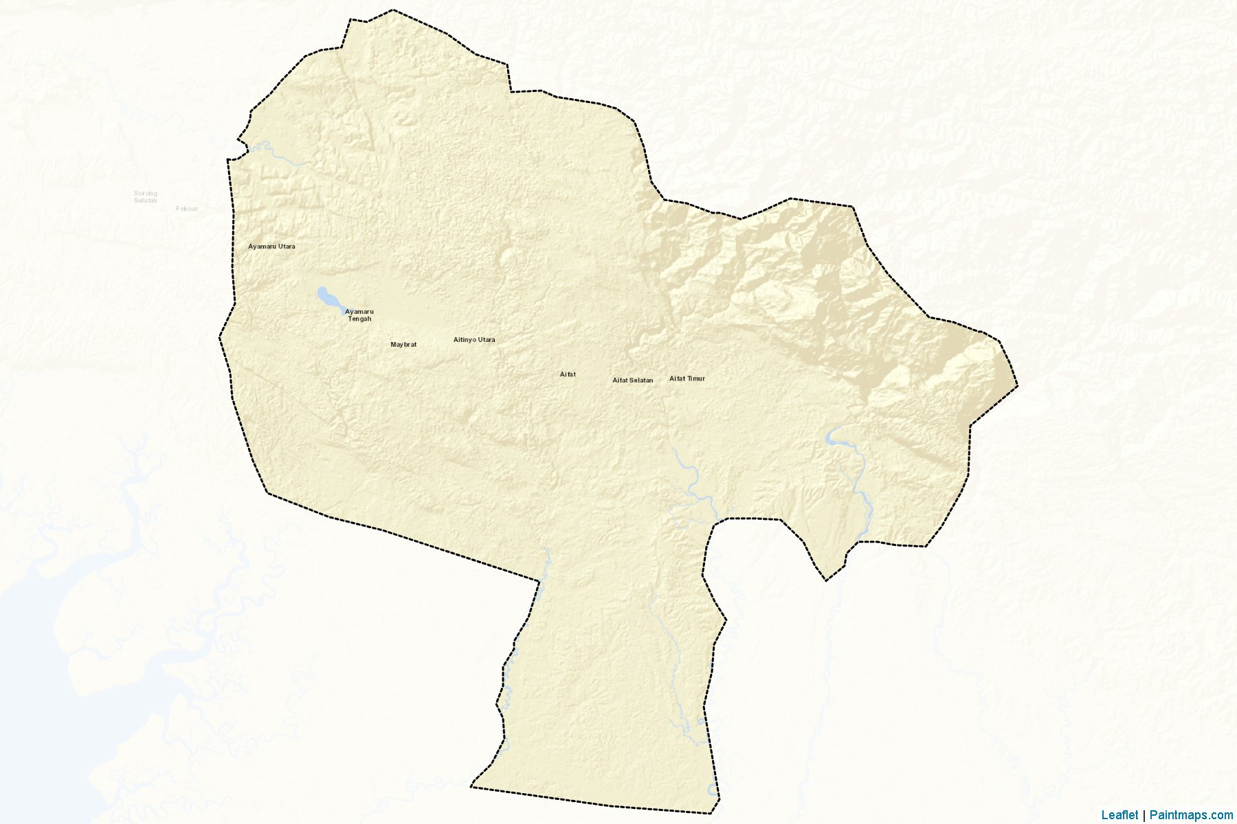 Muestras de recorte de mapas Maybrat (Irian Jaya Barat)-2