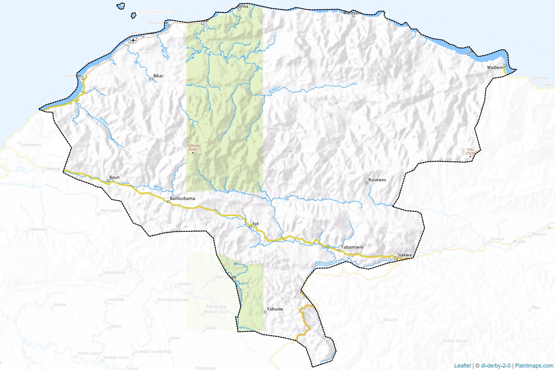 Tambrauw (West Papua) Map Cropping Samples-1