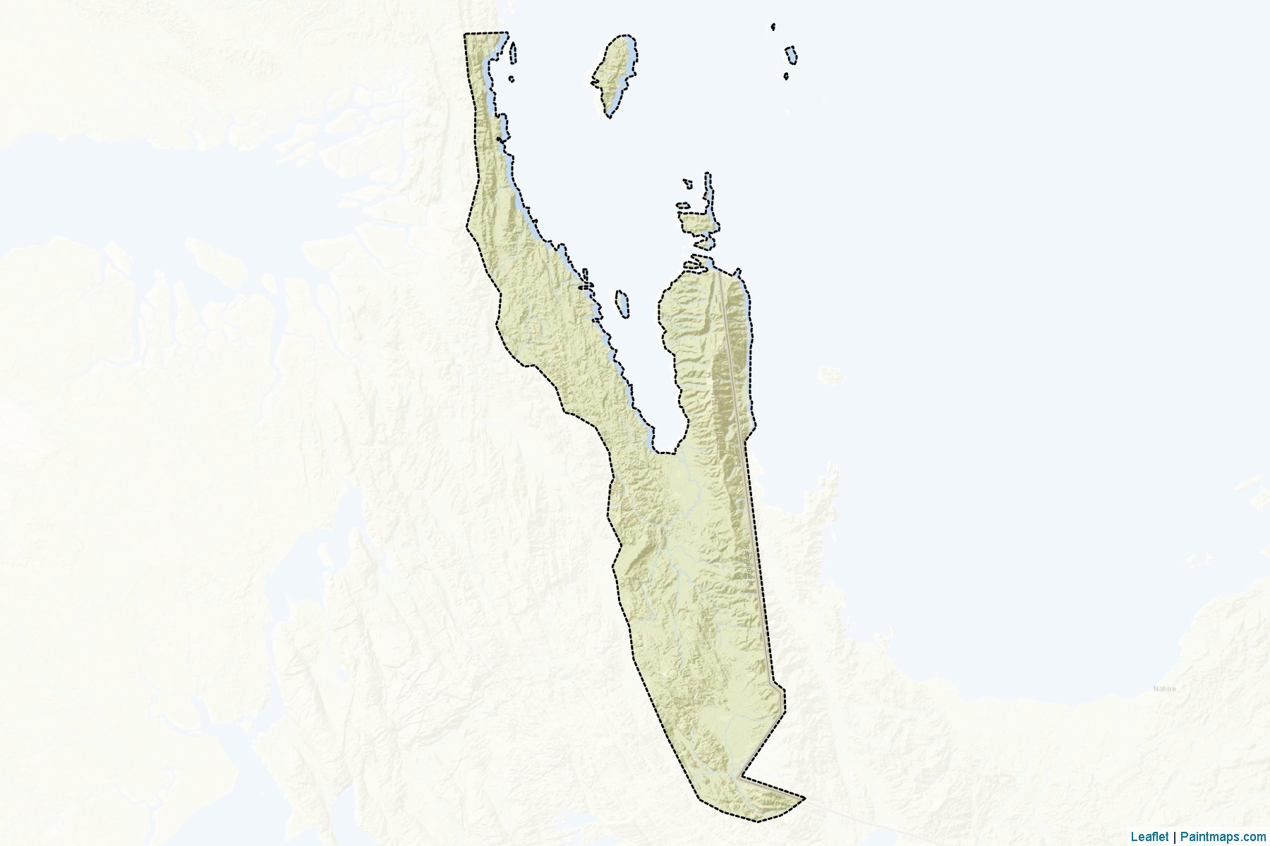 Muestras de recorte de mapas Teluk Wondama (Irian Jaya Barat)-2