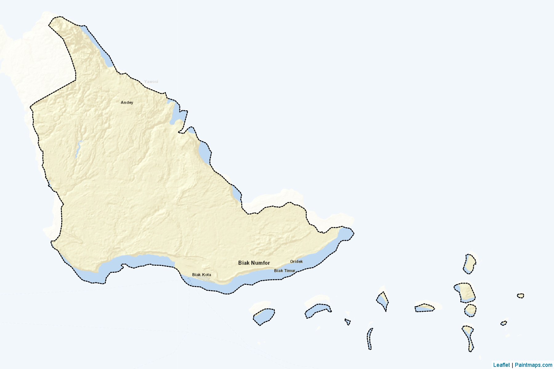 Muestras de recorte de mapas Biak Numfor (Papua)-2