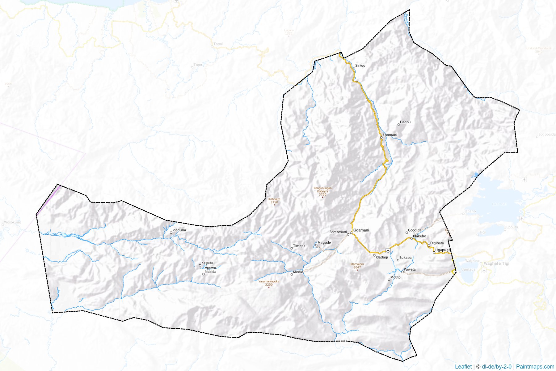 Muestras de recorte de mapas Dogiyai (Papua)-1