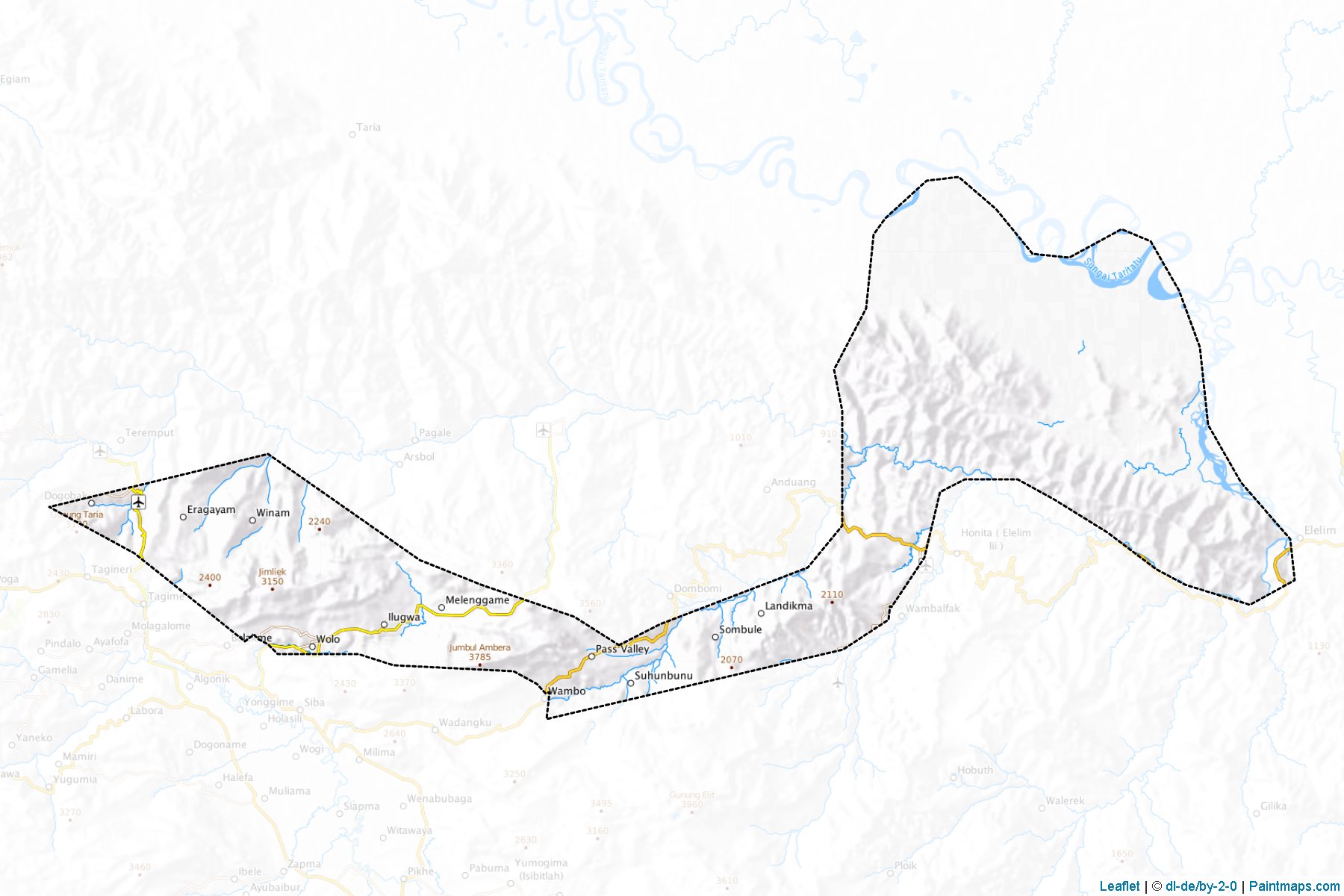 Mamberamo Tengah (Papua) Map Cropping Samples-1