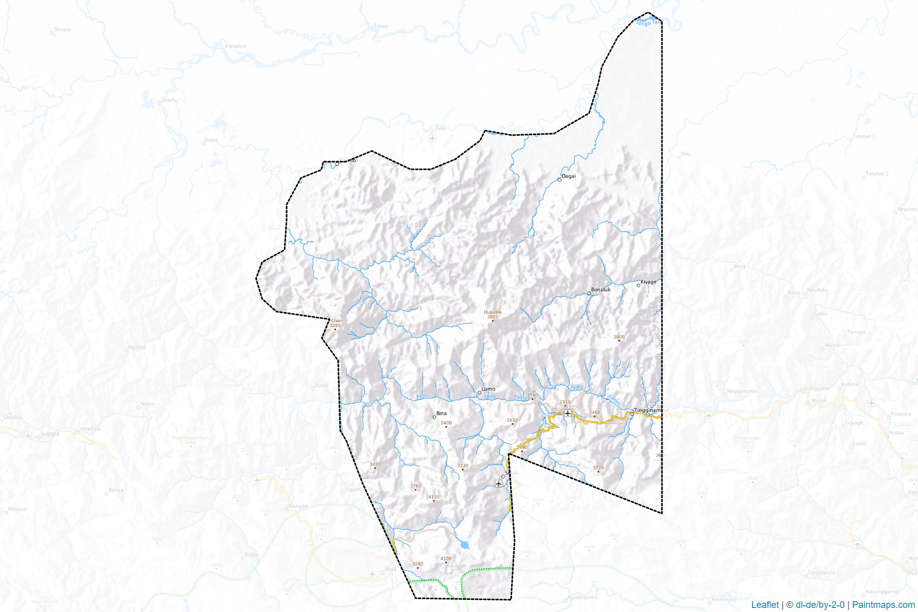 Puncak Jaya (Papua) Haritası Örnekleri-1