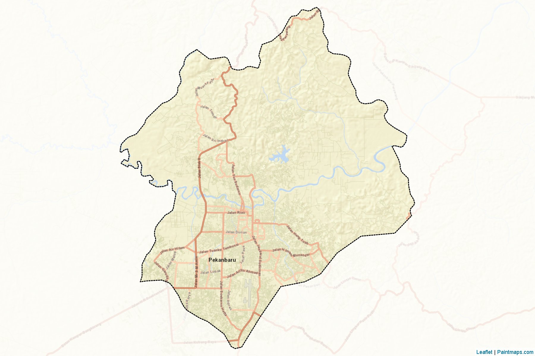 Muestras de recorte de mapas Pekan Baru (Riau)-2