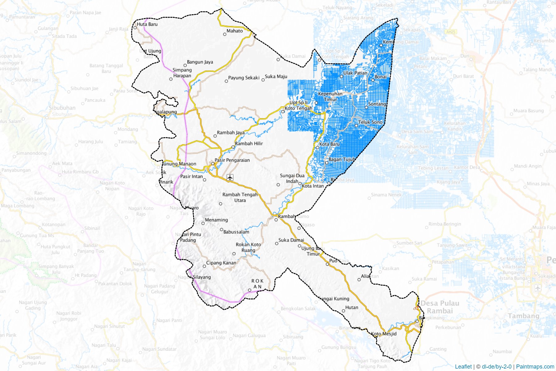 Muestras de recorte de mapas Rokan Hulu (Riau)-1