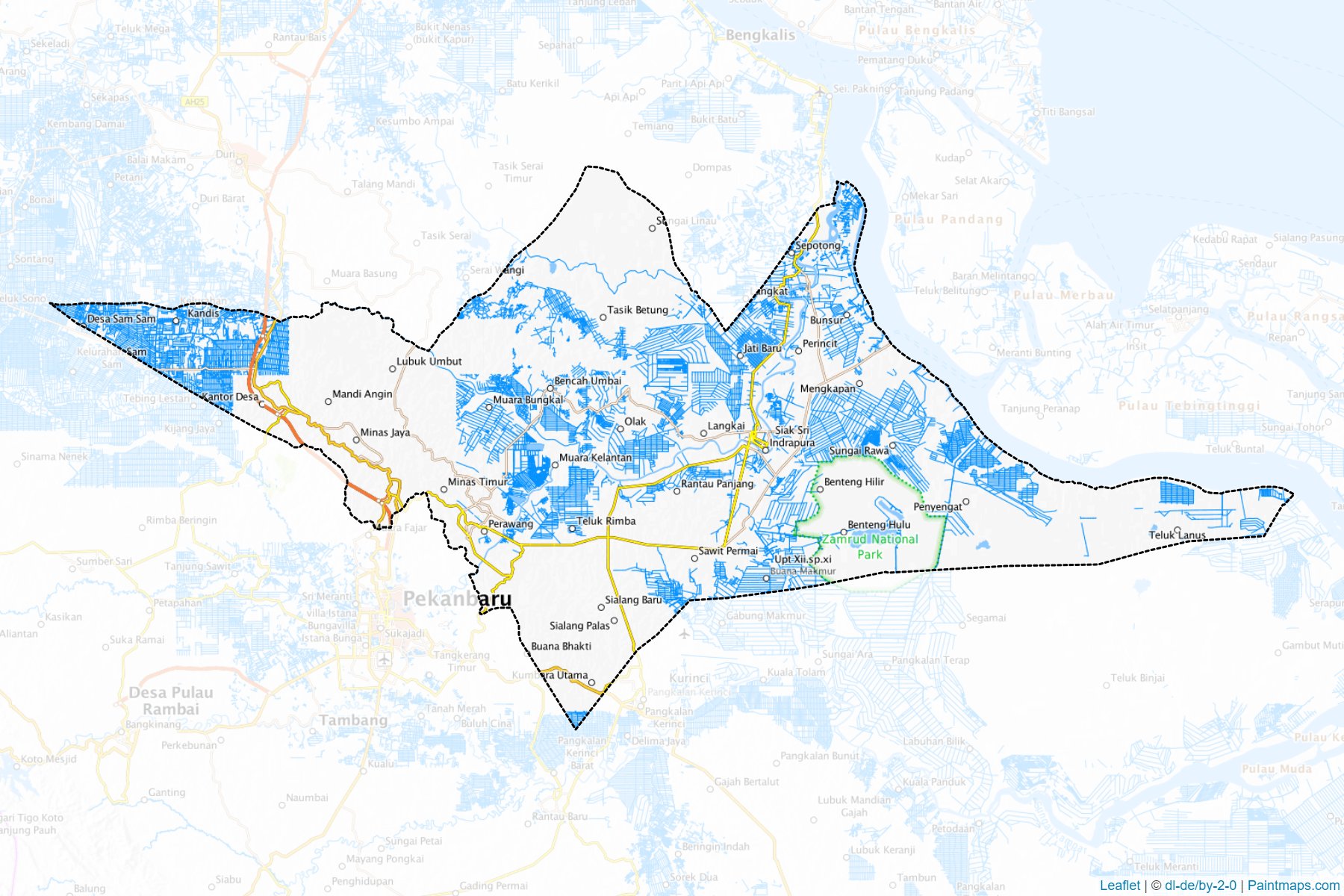 Muestras de recorte de mapas Siak (Riau)-1