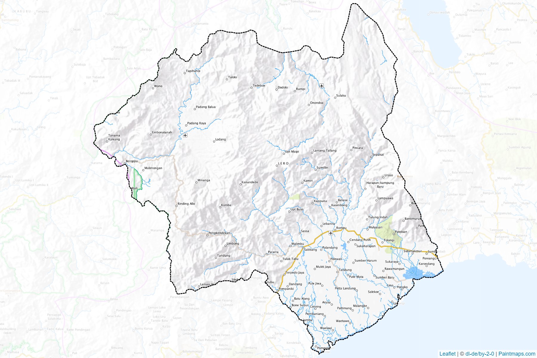 Muestras de recorte de mapas Luwu Utara (Sulawesi Selatan)-1