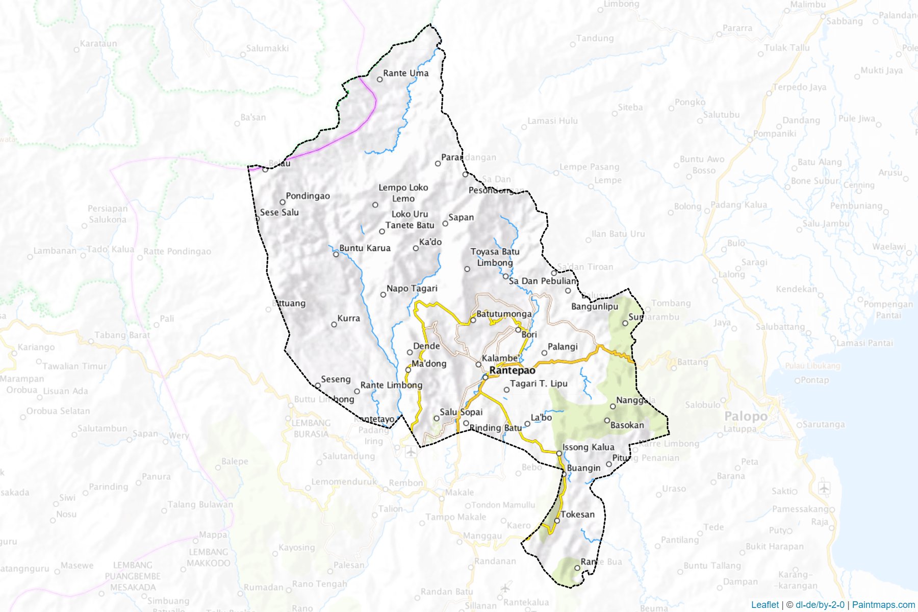 Toraja Utara (South Sulawesi) Map Cropping Samples-1