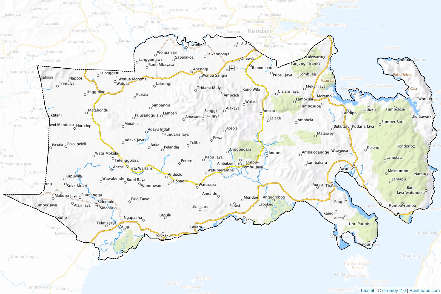 Konawe Selatan (Southeast Sulawesi) Map Cropping Samples-1