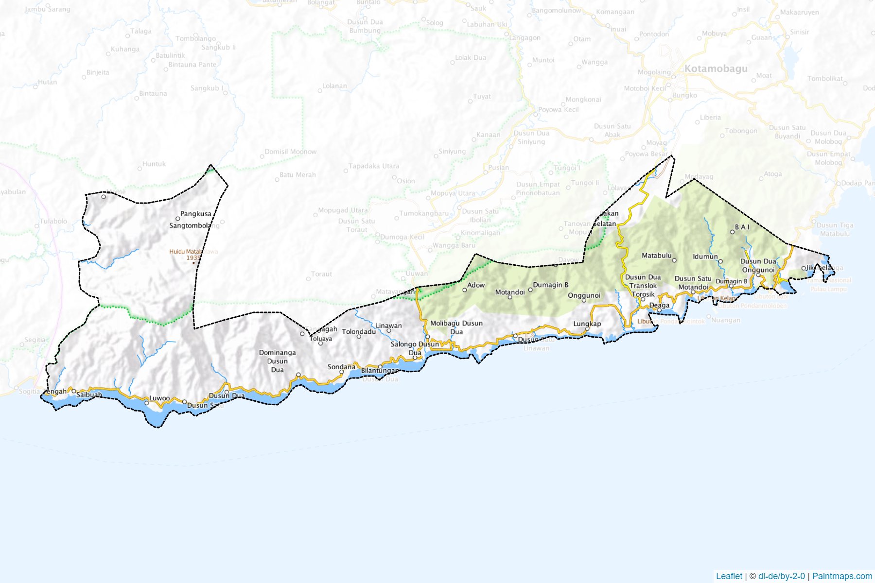 Bolaang Mongondow Selatan (North Sulawesi) Map Cropping Samples-1