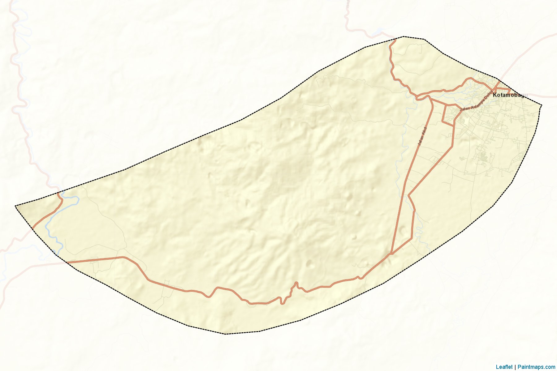 Muestras de recorte de mapas Kotamobagu (Sulawesi Utara)-2