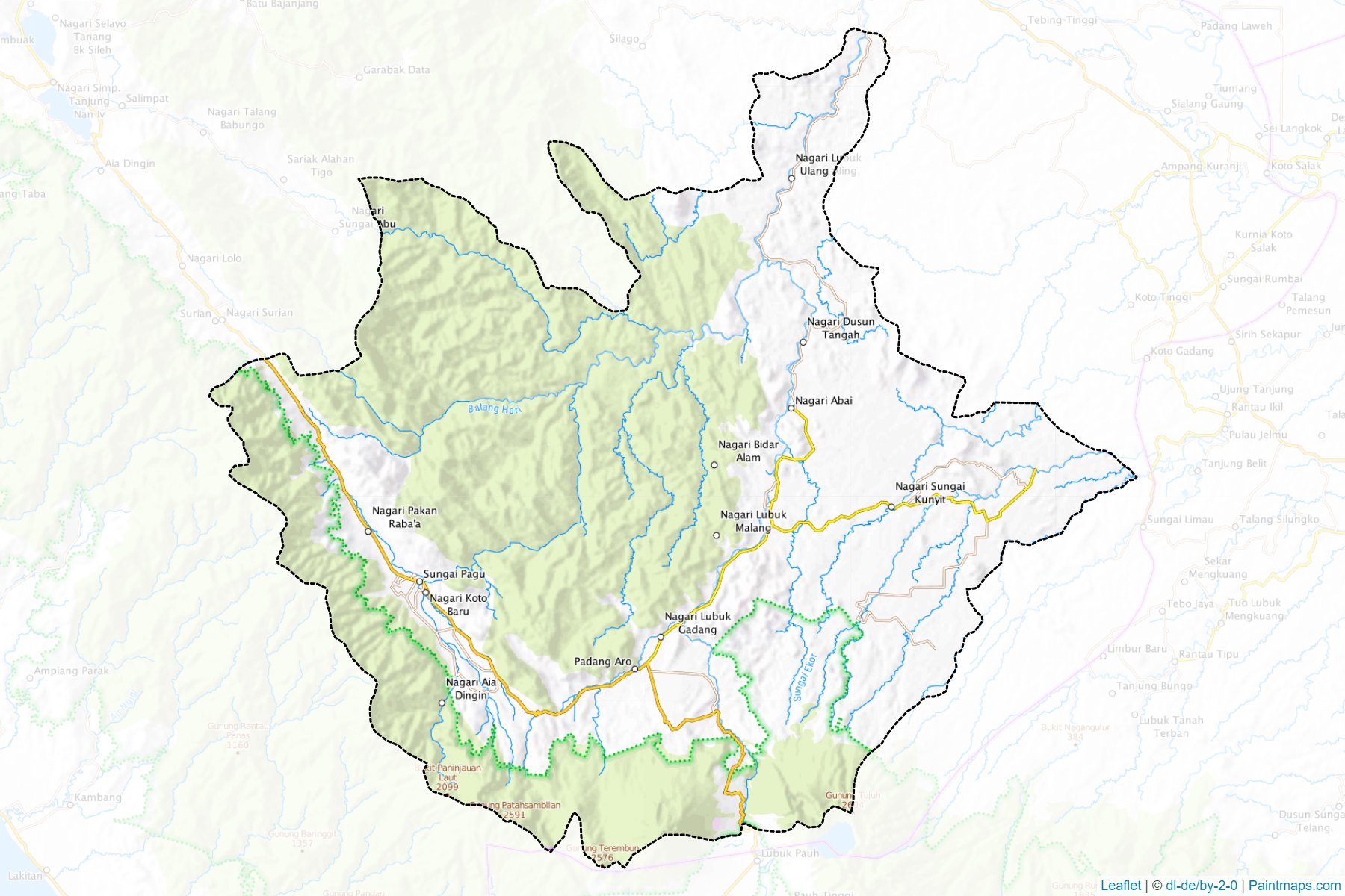 Solok Selatan (Batı Sumatra) Haritası Örnekleri-1