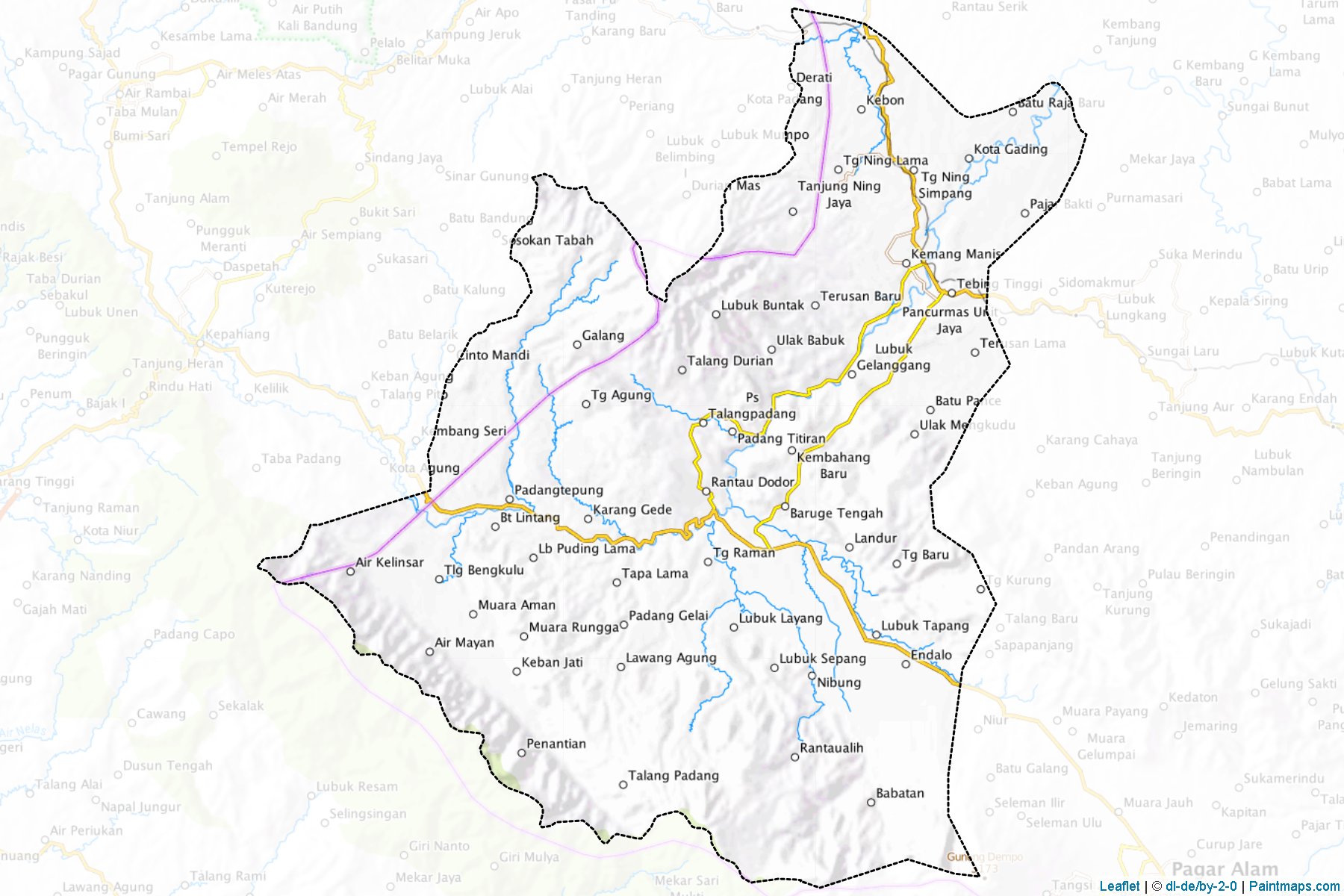 Empat Lawang (South Sumatra) Map Cropping Samples-1