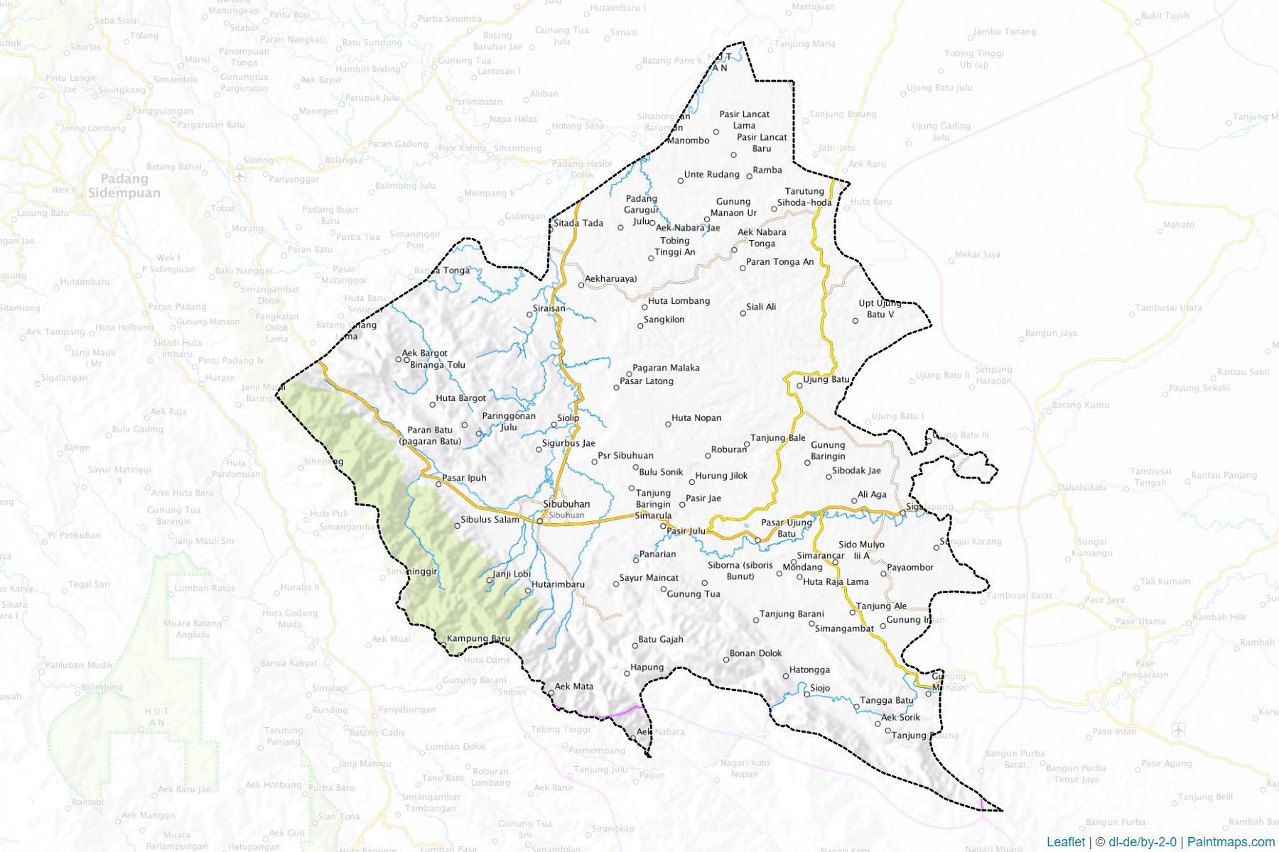 Padang Lawas (Kuzey Sumatra) Haritası Örnekleri-1