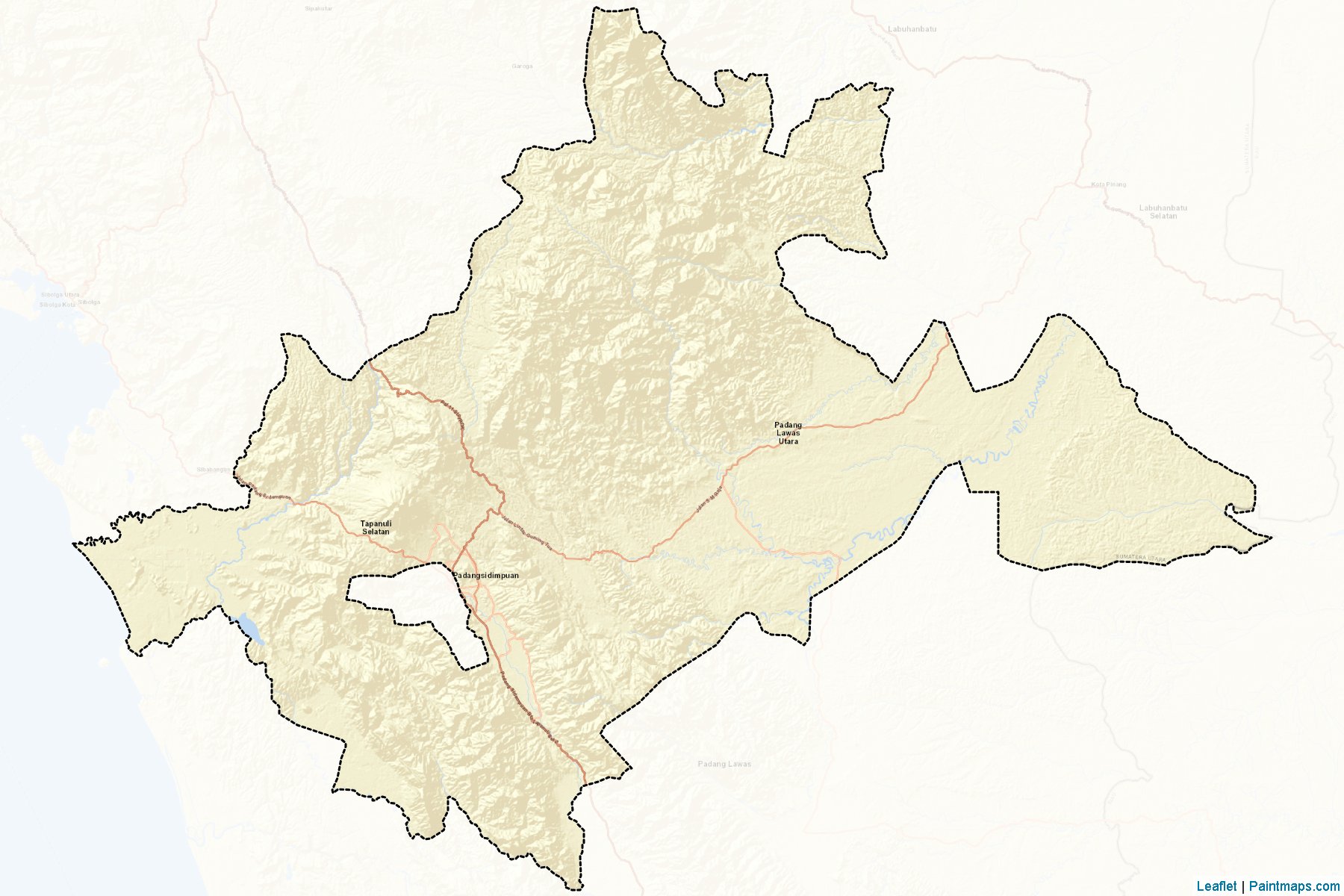 Padang Lawas Utara (Kuzey Sumatra) Haritası Örnekleri-2