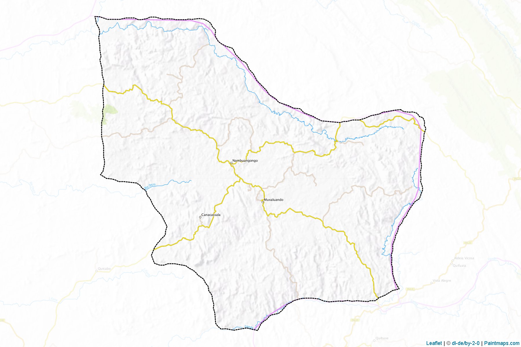 Muestras de recorte de mapas Nambuangongo (Bengo)-1