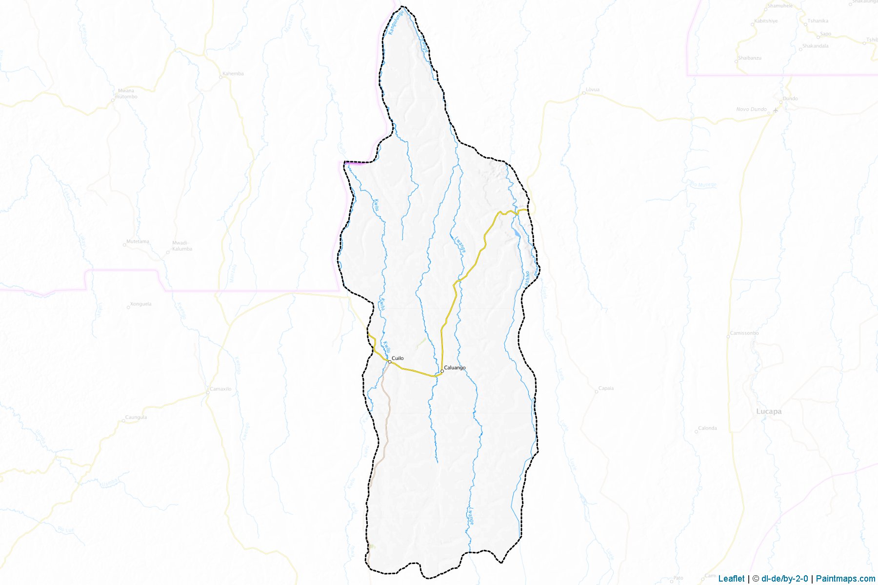 Muestras de recorte de mapas Kuilo (Lunda Norte)-1