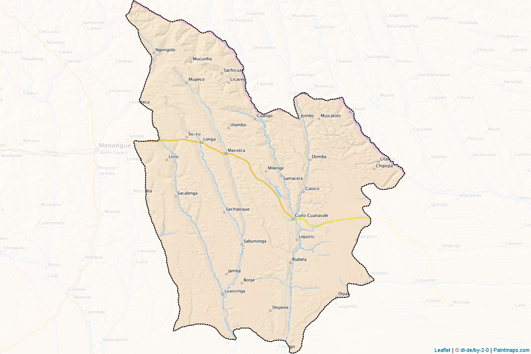 Muestras de recorte de mapas Kuito Kuanavale (Cuando Cubango)-1