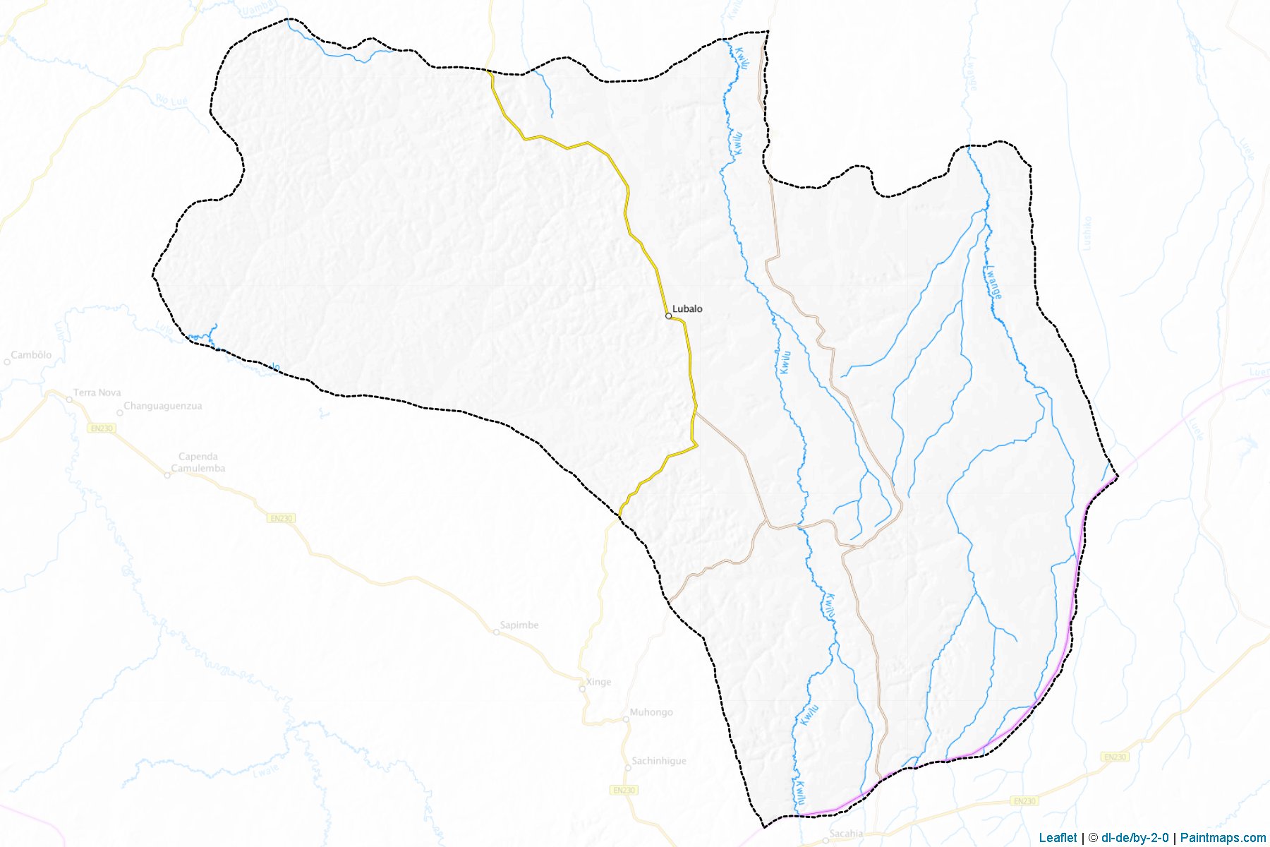 Lubalo (Lunda Norte Bölgesi) Haritası Örnekleri-1