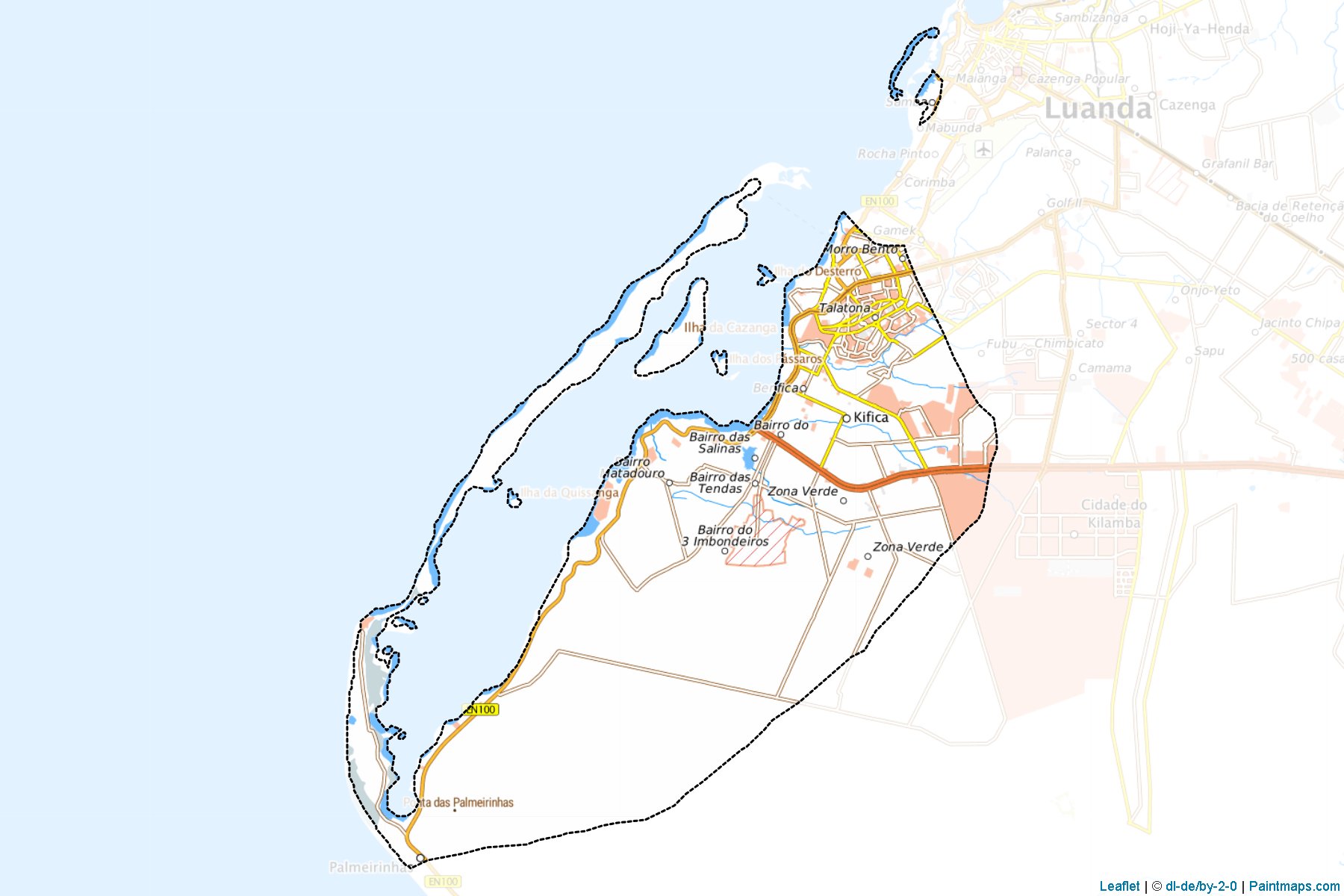 Muestras de recorte de mapas Samba (Luanda)-1