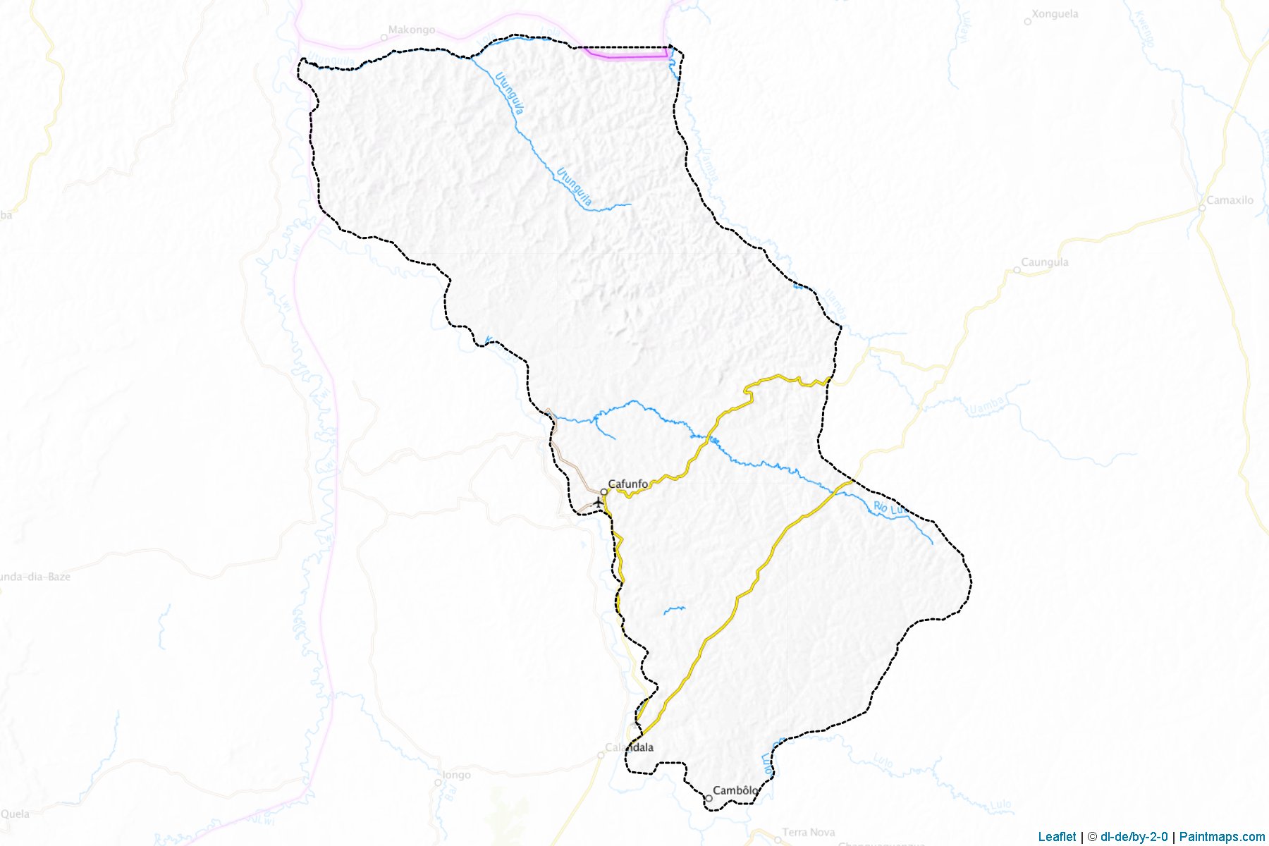 Kuango (Lunda Norte Bölgesi) Haritası Örnekleri-1