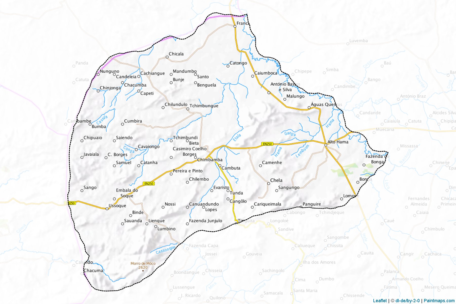 Londuimbali (Huambo Bölgesi) Haritası Örnekleri-1