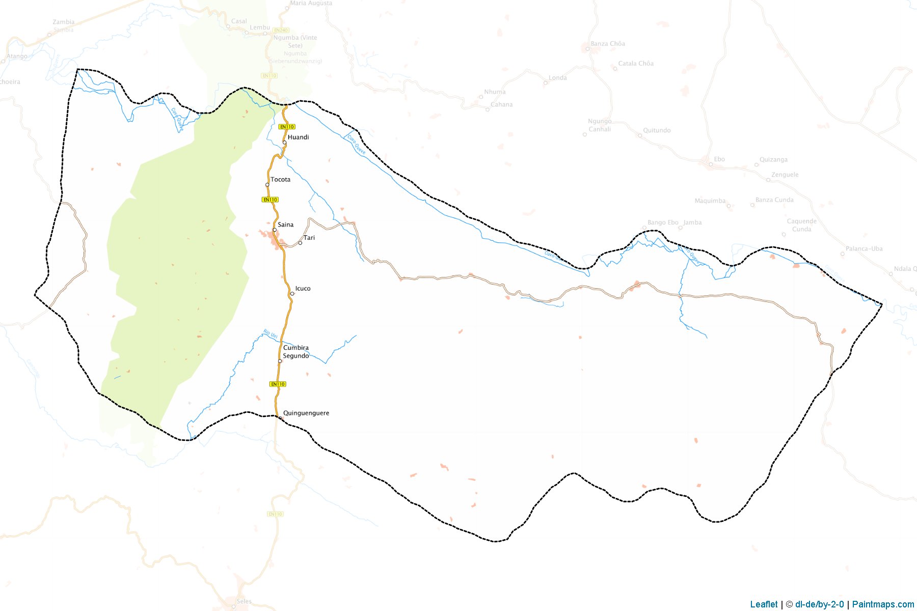 Muestras de recorte de mapas Konda (Cuanza Sul)-1