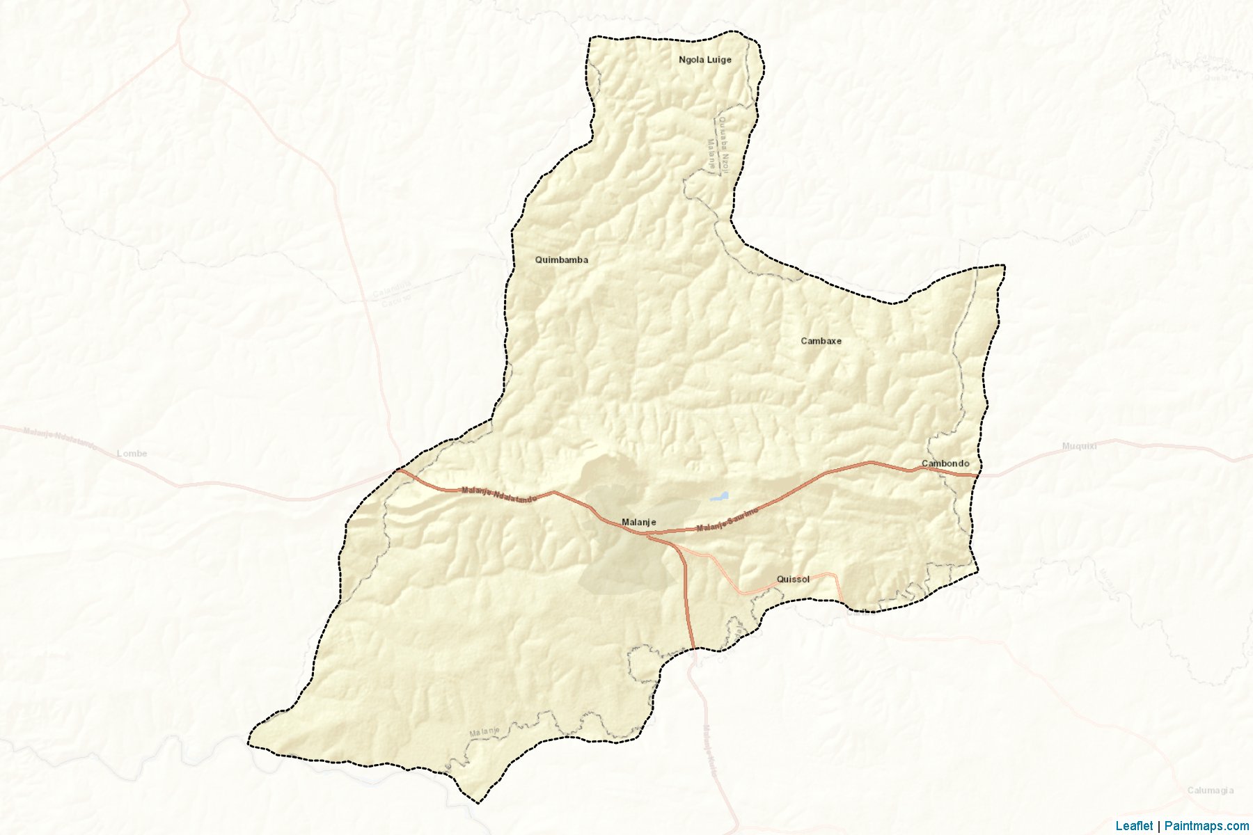 Malanje (Malanje Bölgesi) Haritası Örnekleri-2