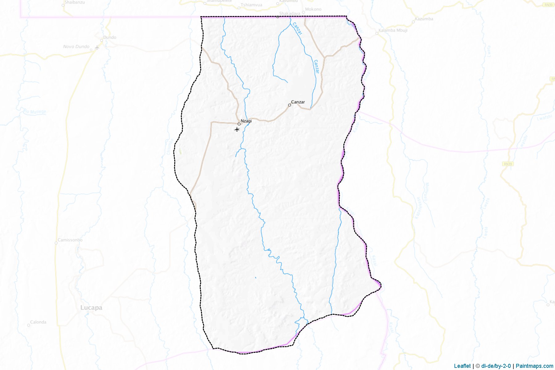 Kambulo (Lunda Norte Bölgesi) Haritası Örnekleri-1