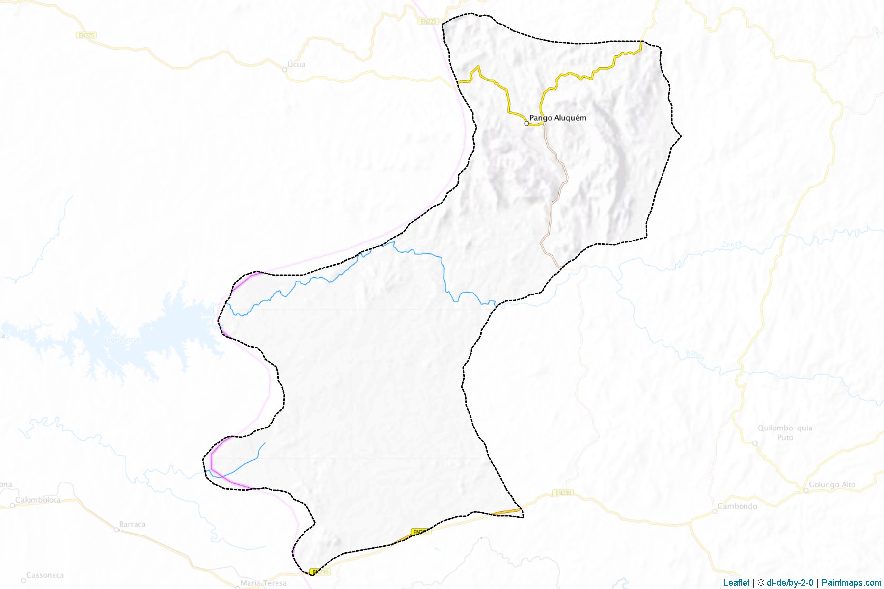 Pango-Aluquem (Cuanza Norte Bölgesi) Haritası Örnekleri-1